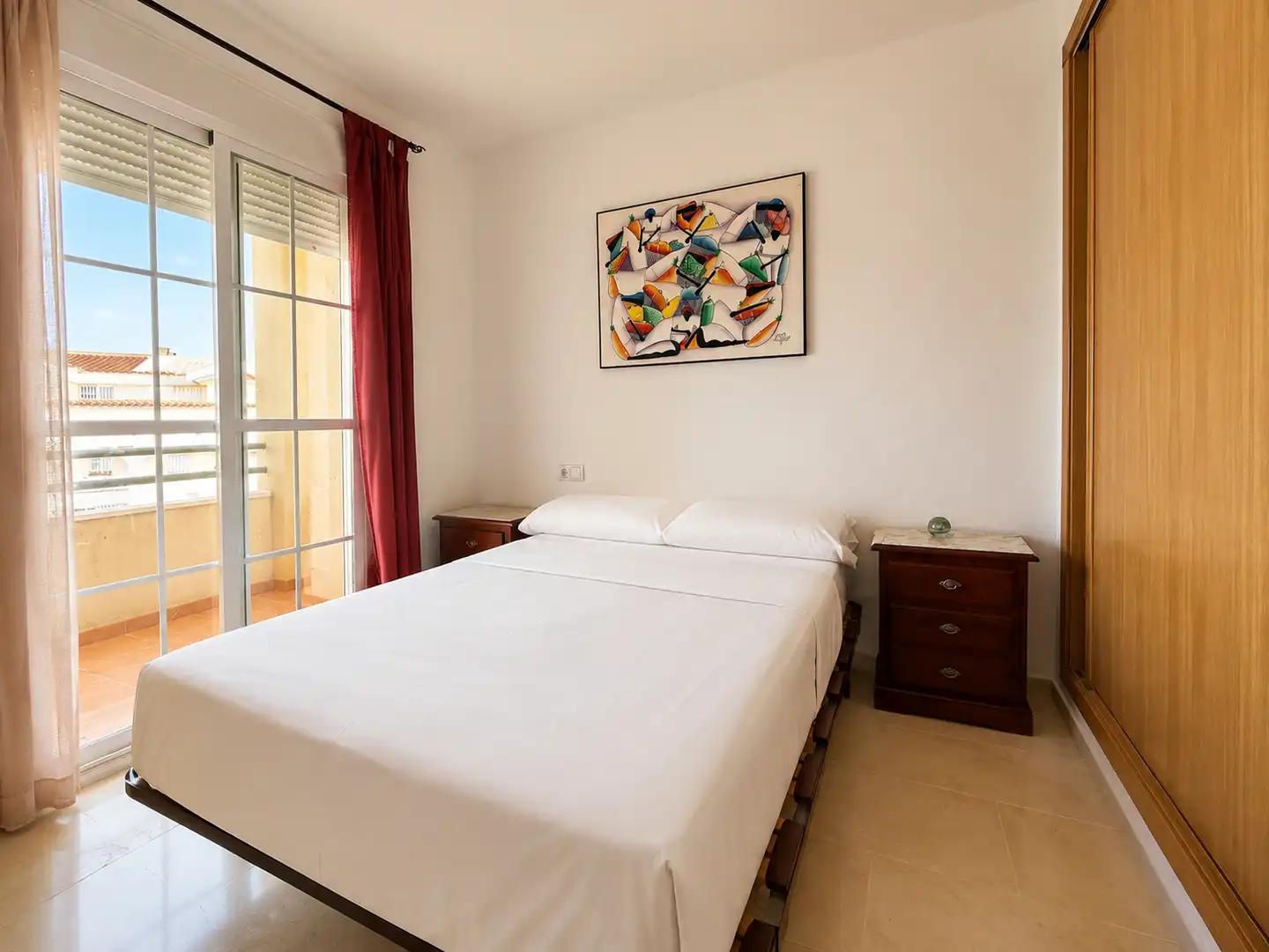 Schlafzimmer von Wohnung zur Miete in Benalmádena mit Klimaanlage, Möbliert und Ofen