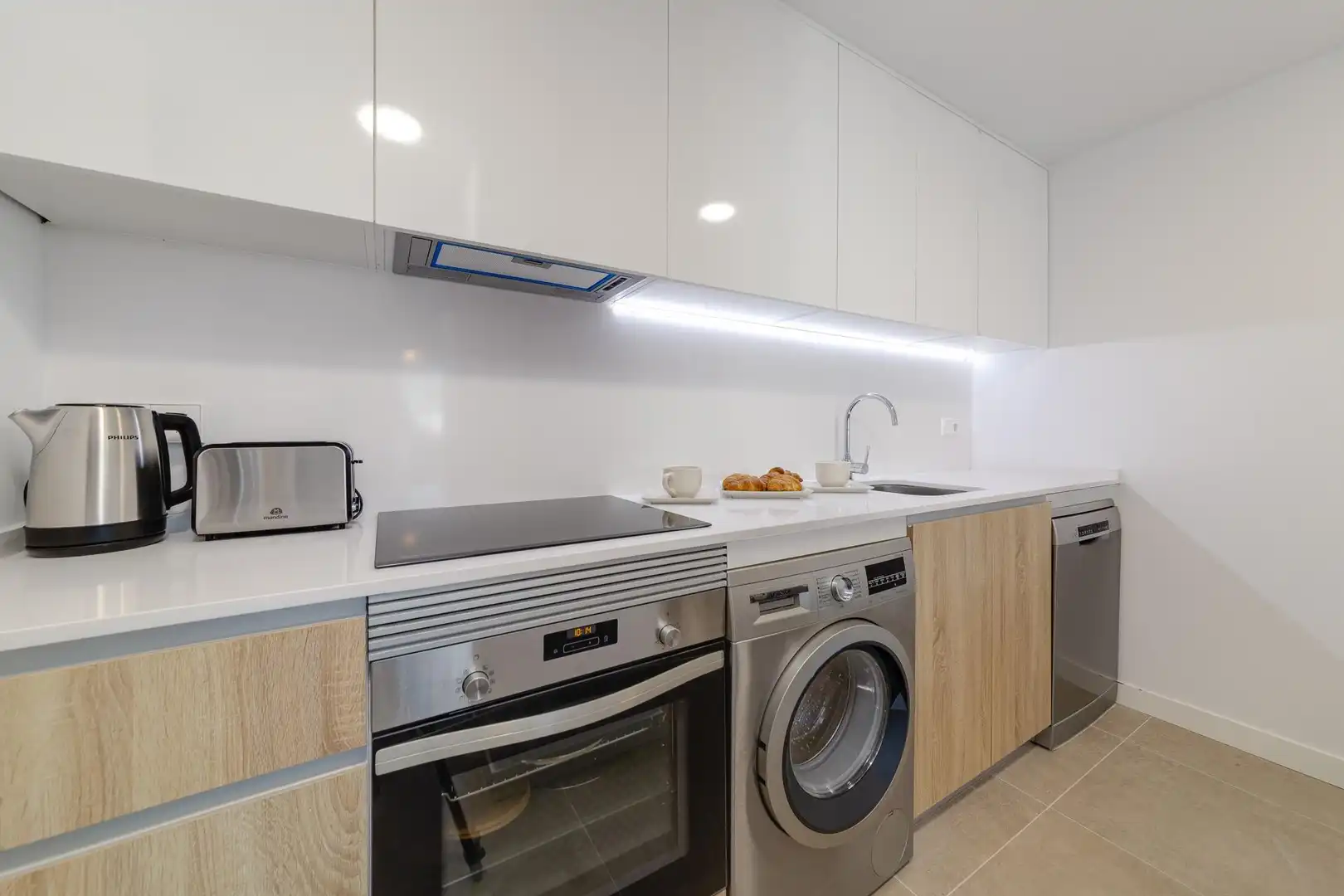 Cocina de Apartamento en venta en Calpe / Calp con Aire acondicionado, Calefacción y Jardín privado