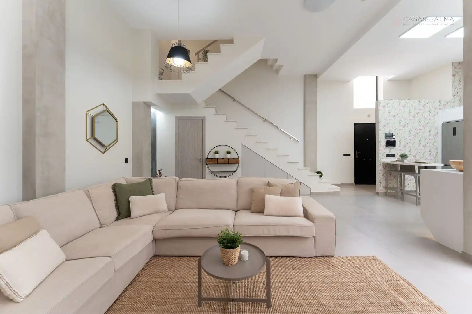 Wohnzimmer von Einfamilien-Reihenhaus zum Verkauf in Las Palmas de Gran Canaria mit Klimaanlage, Terrasse und Abstellraum