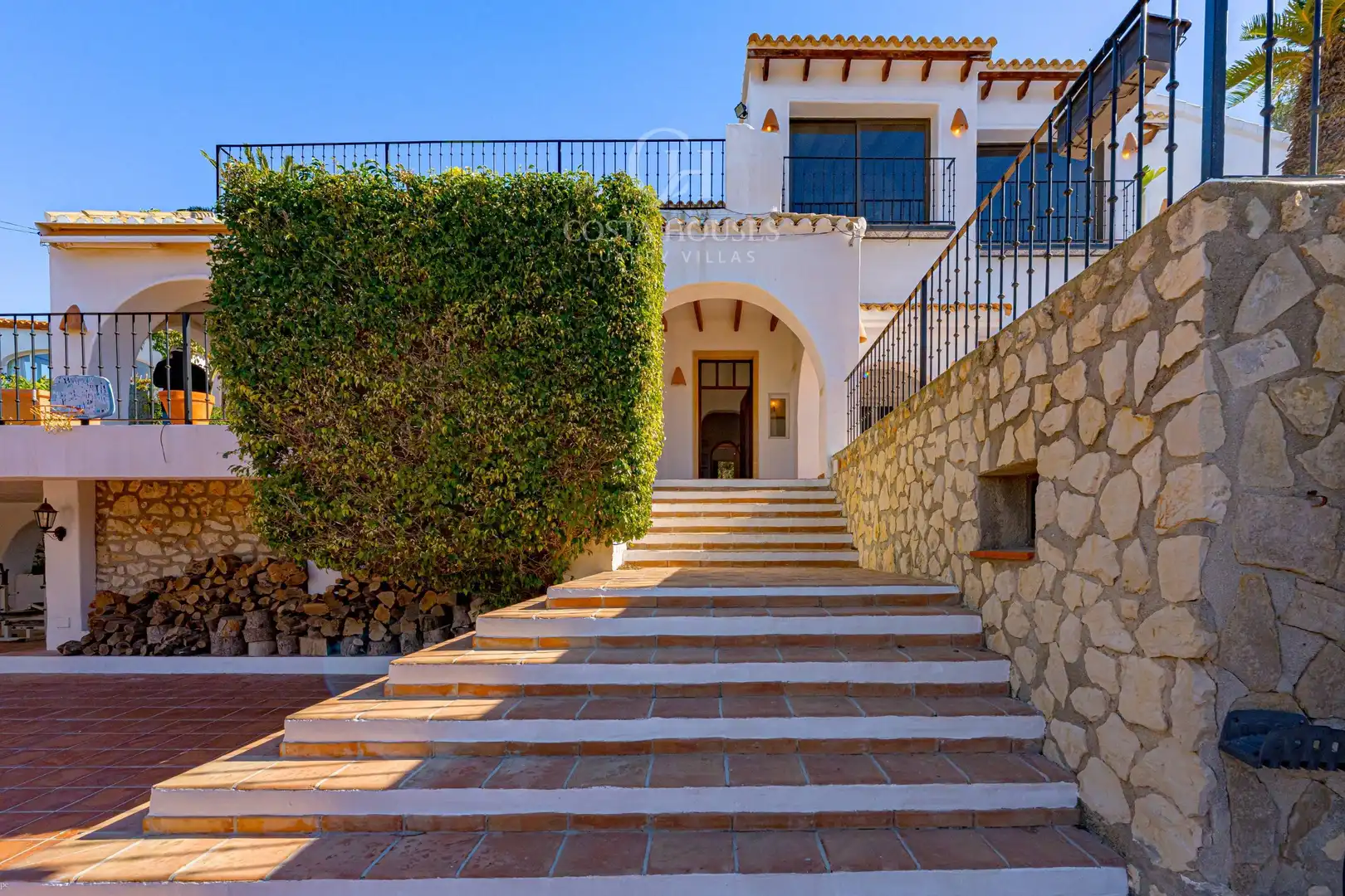 Vista exterior de Casa o chalet en venta en Moraira con Aire acondicionado, Calefacción y Jardín privado