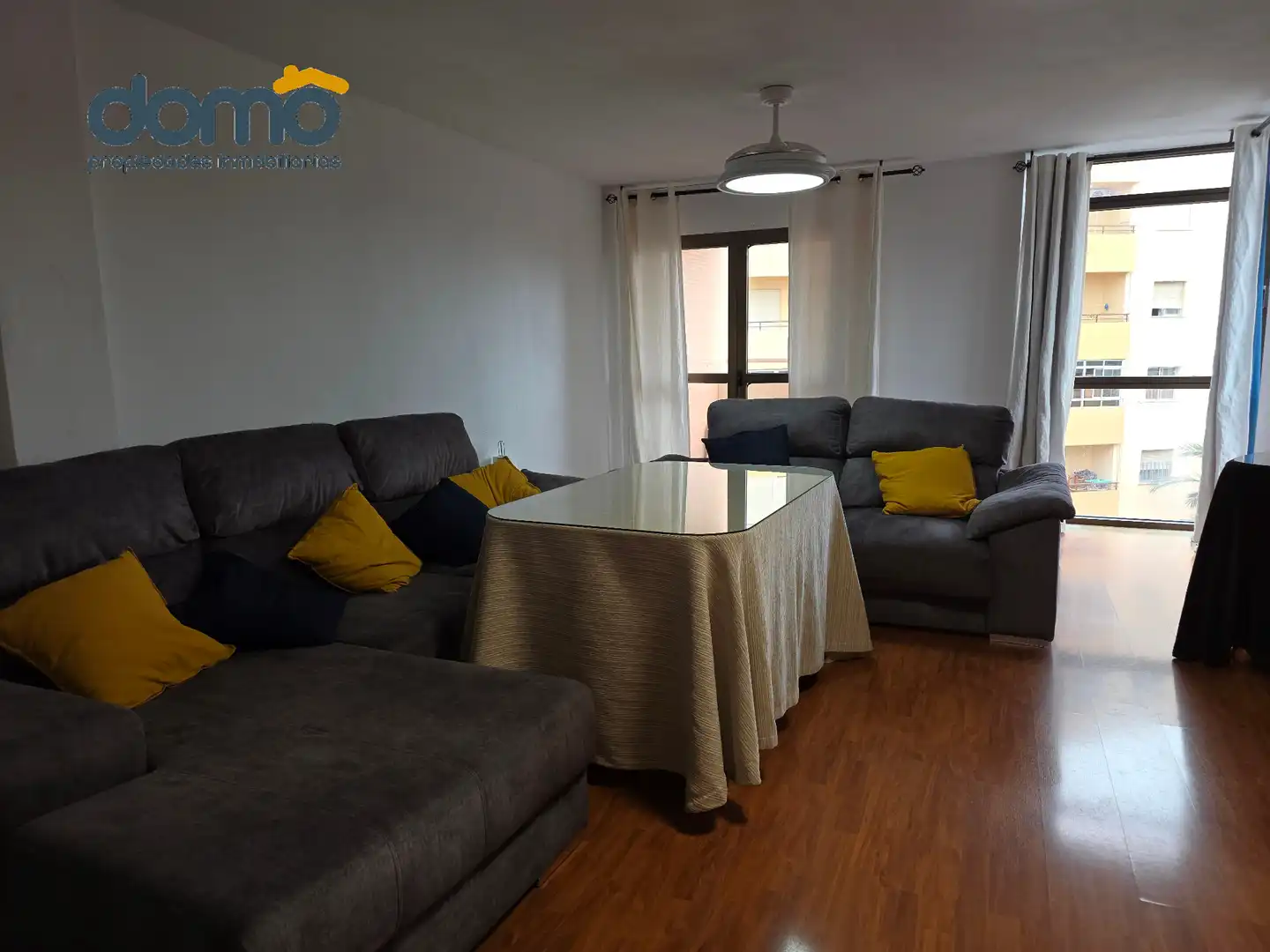 Living room of Flat for sale in El Ejido  with Air Conditioner, Parquet flooring and Terrace