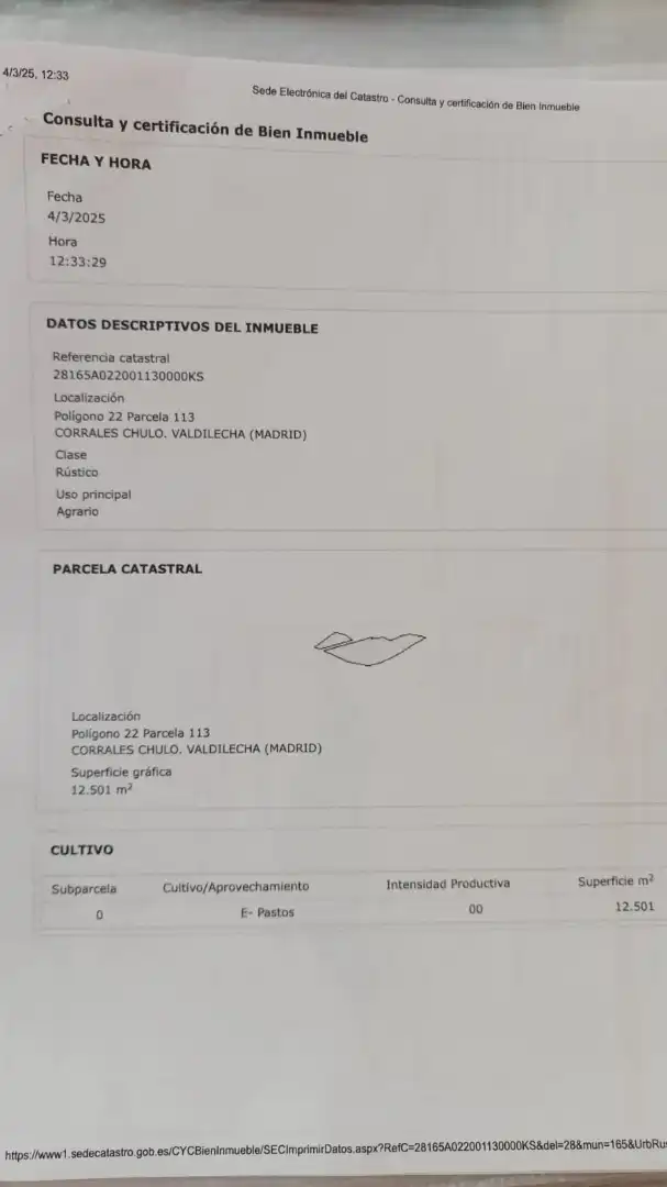 Terreno rustico in vendita a Valdilecha