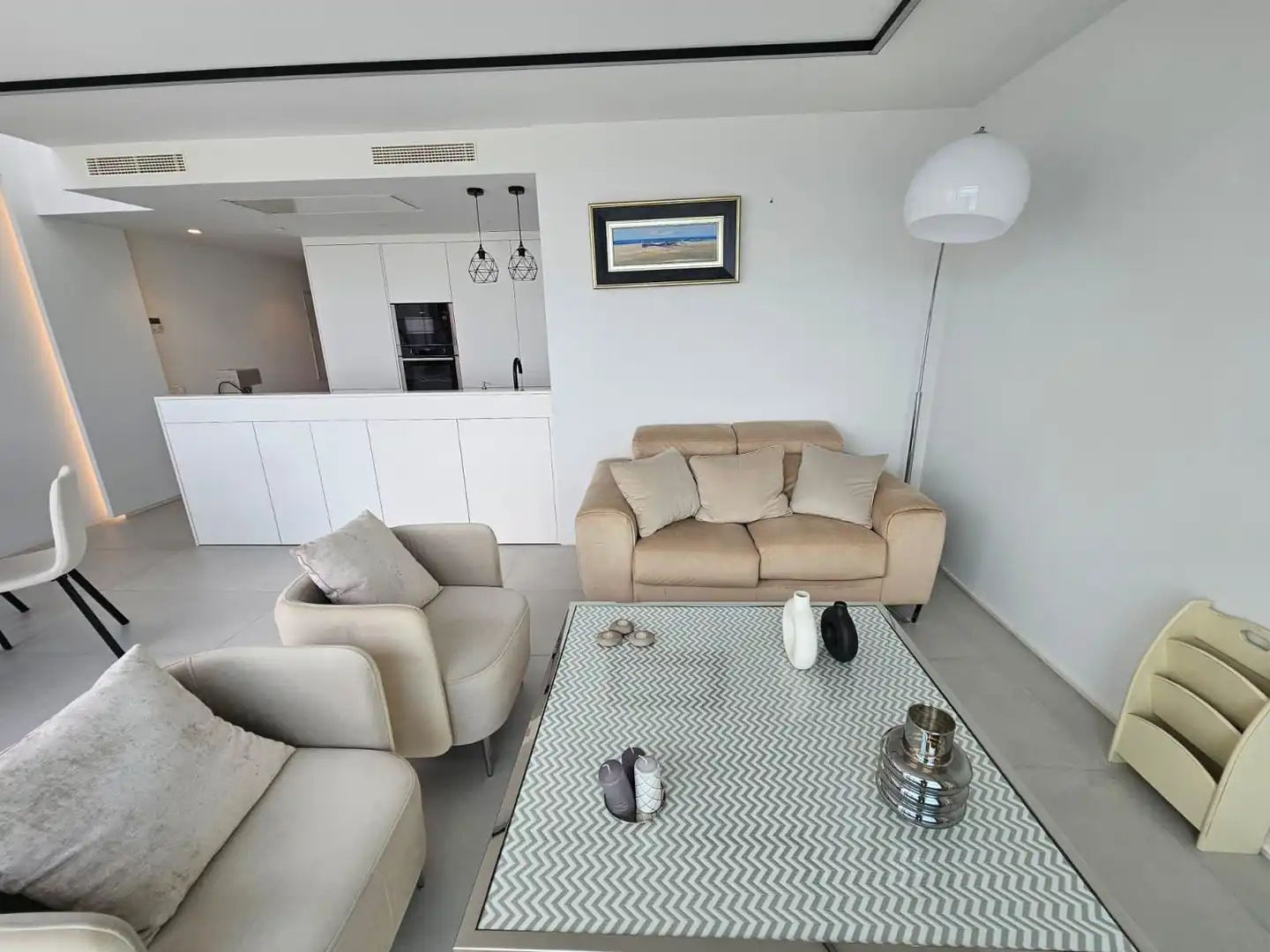 Sala de estar de Ático de alquiler en Jávea / Xàbia con Aire acondicionado, Calefacción y Jardín privado