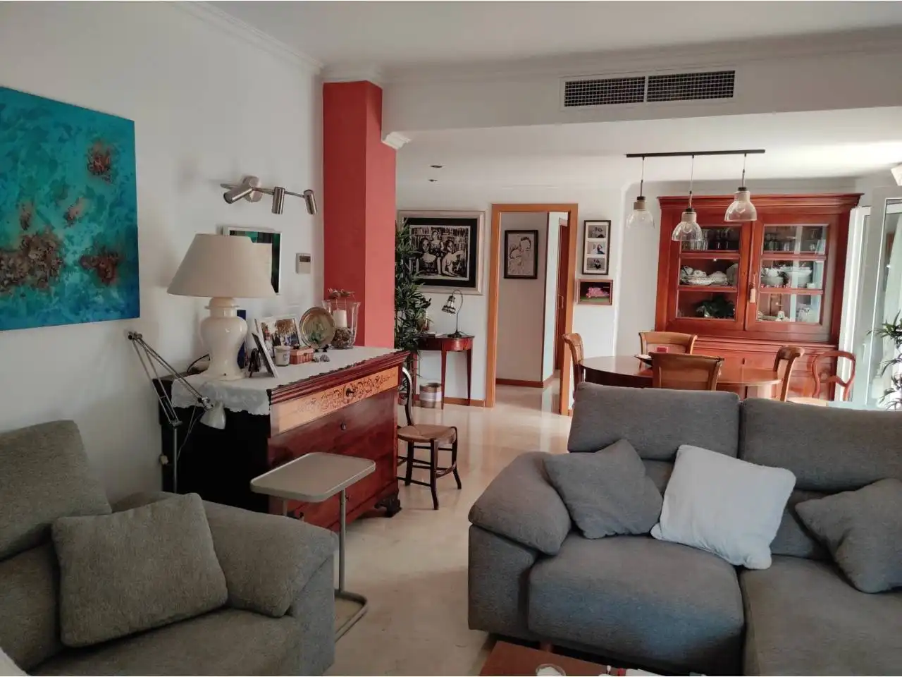 Living room of Flat for sale in  Palma de Mallorca  with Air Conditioner, Private garden and Terrace