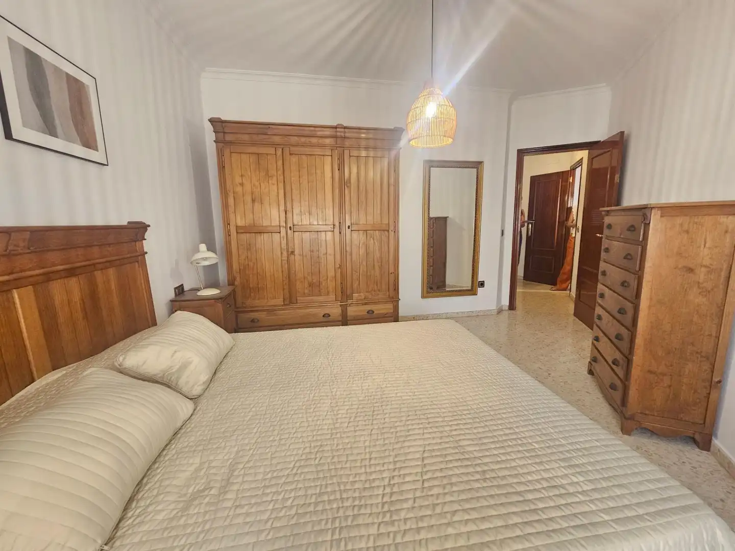 Schlafzimmer von Wohnung zur Miete in Dos Hermanas mit Klimaanlage, Terrasse und Möbliert