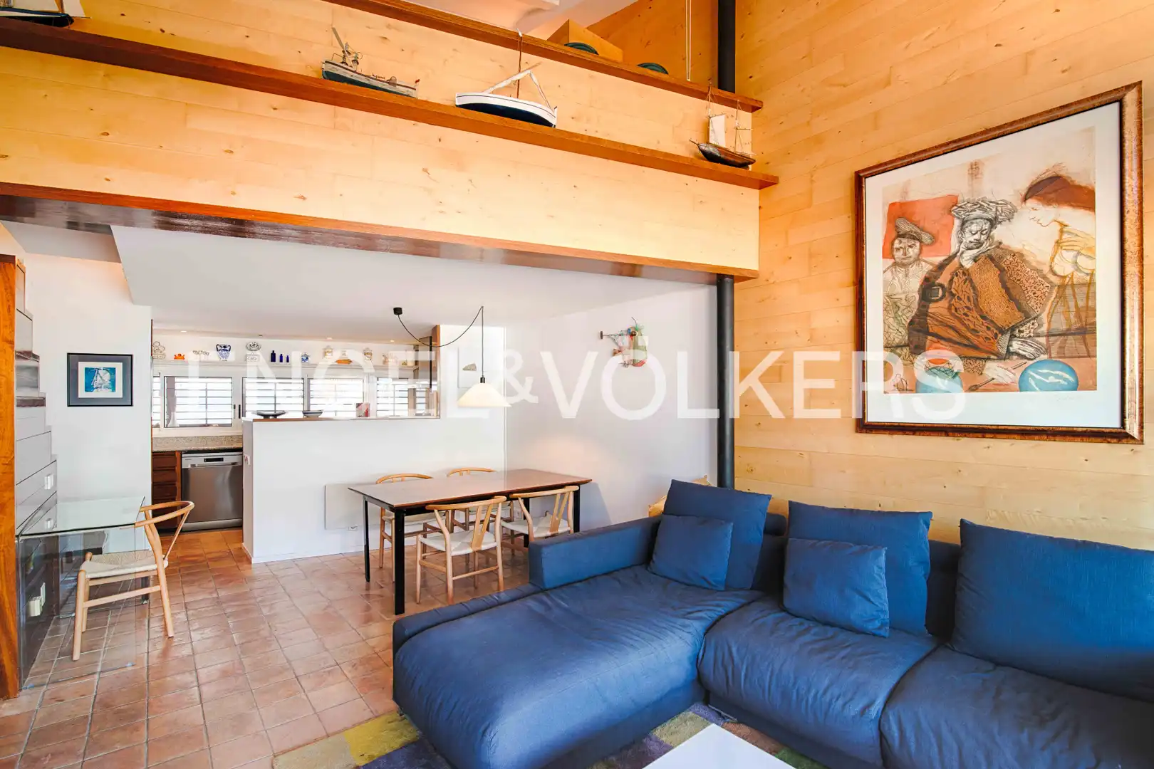 Sala d'estar de Casa adosada en venda en Cadaqués amb Terrassa i Moblat