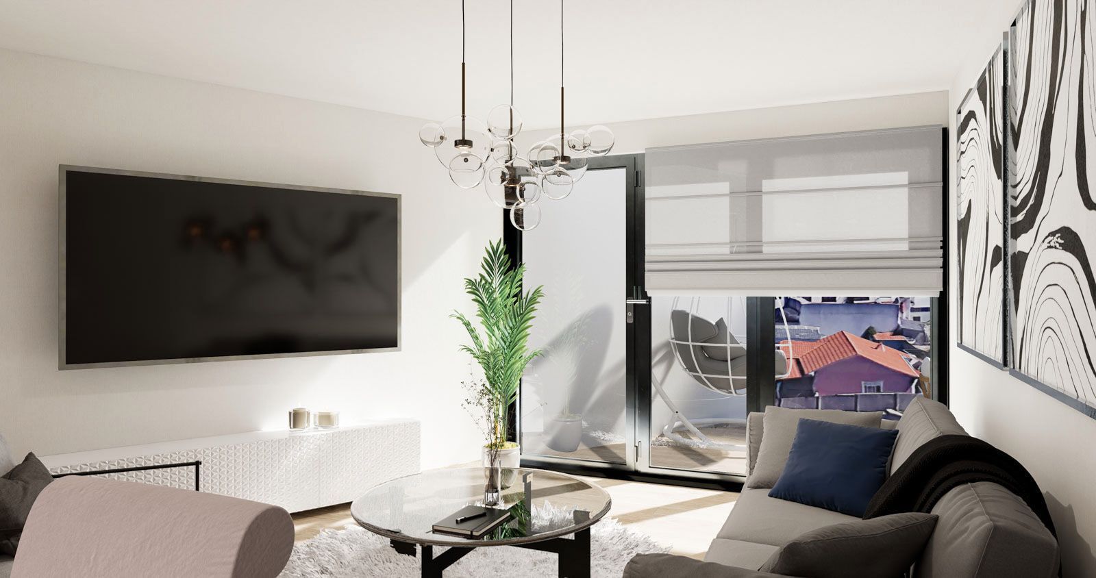 Sala d'estar de Dúplex en venda en Oleiros amb Aire condicionat, Parquet i Terrassa