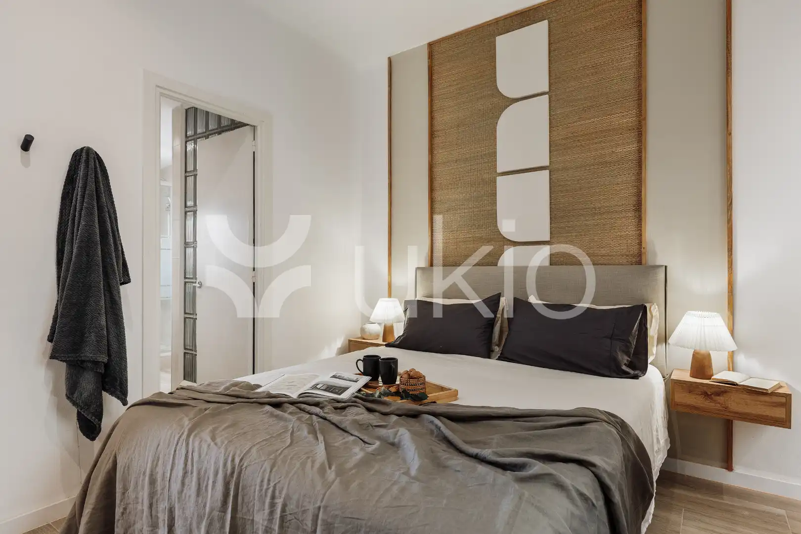 Schlafzimmer von Wohnungen zur Miete in Barcelona mit Klimaanlage, Heizung und Terrasse