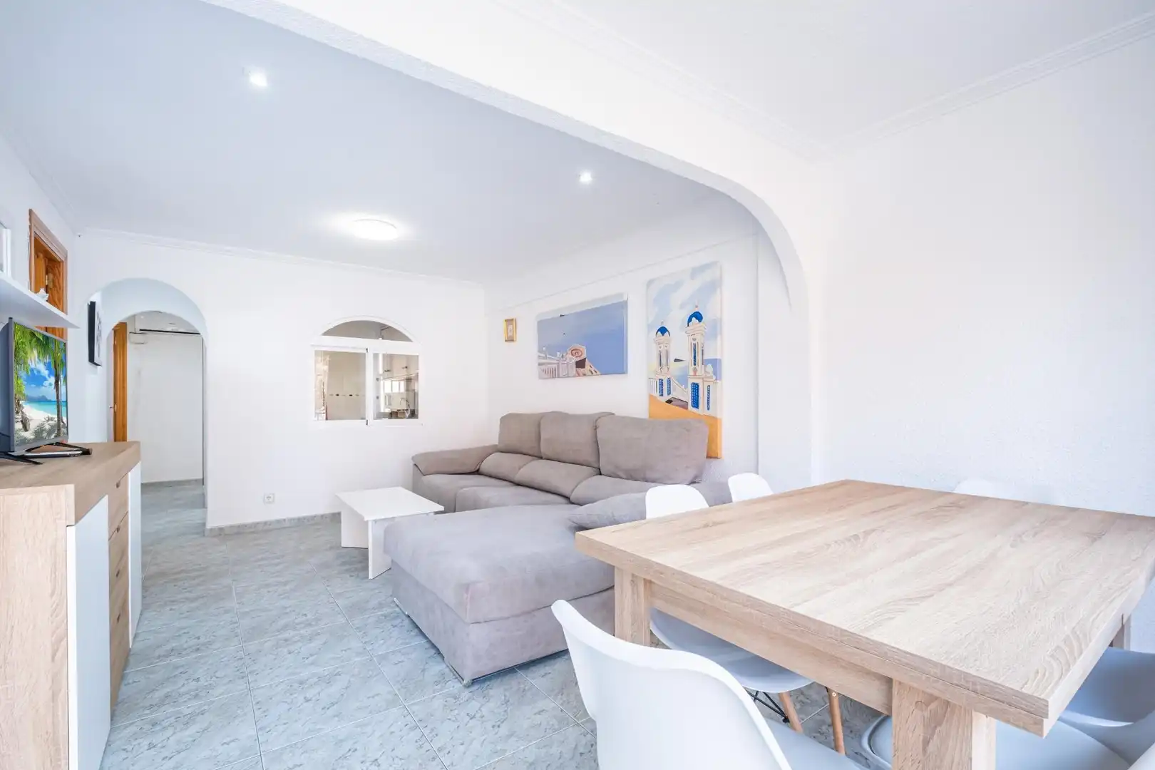 Sala de estar de Apartamento en venta en Benidorm con Aire acondicionado, Calefacción y Jardín privado
