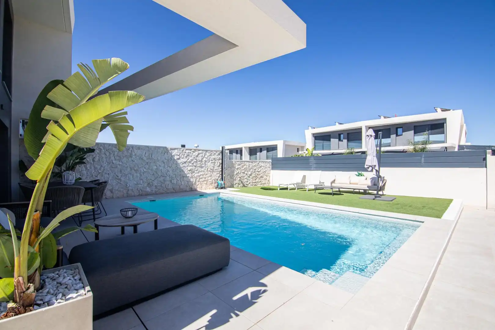 Piscina de Casa o xalet de lloguer en Santa Pola amb Aire condicionat, Calefacció i Jardí privat
