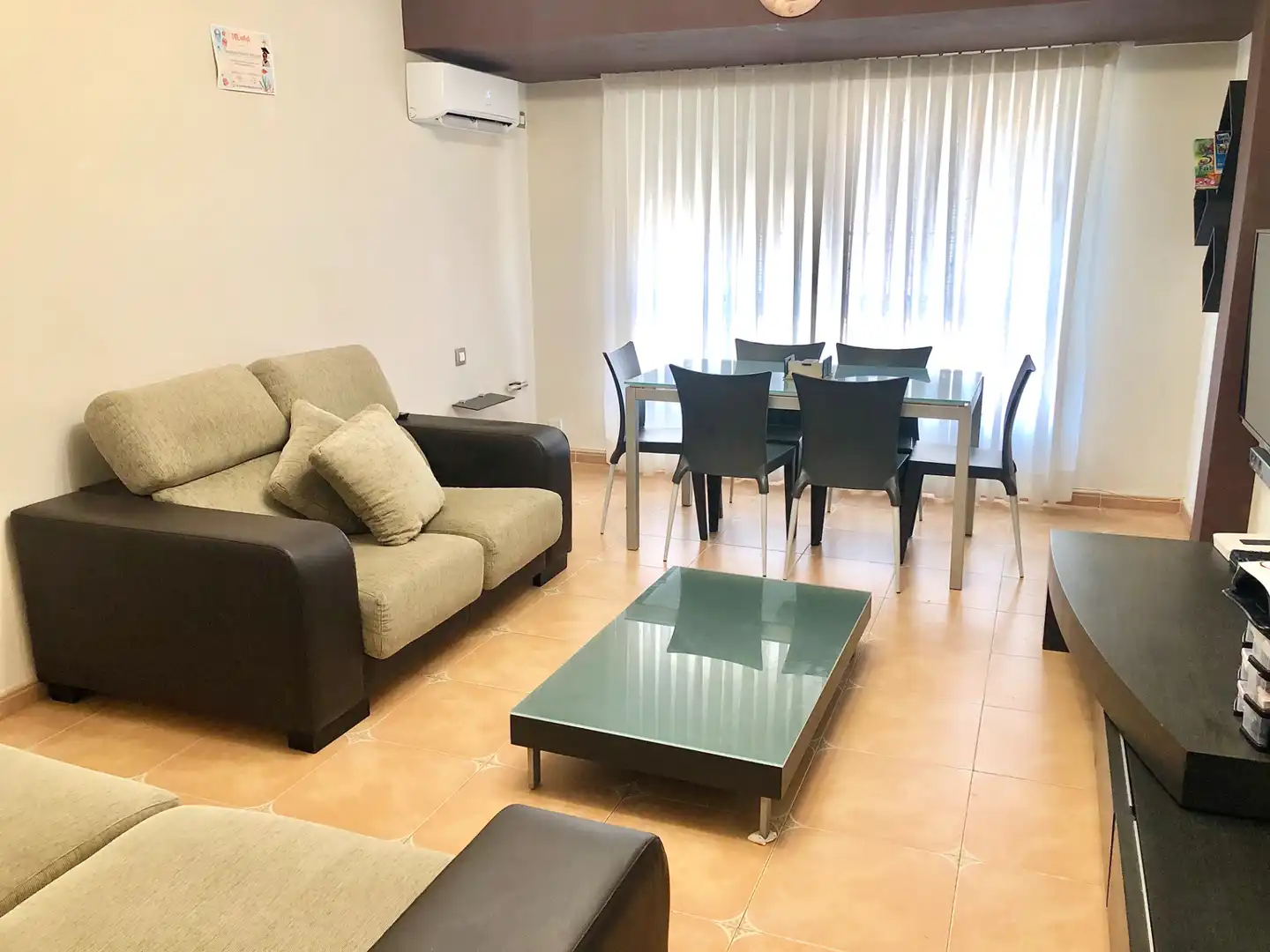 Sala de estar de Piso en venta en Sueca con Aire acondicionado