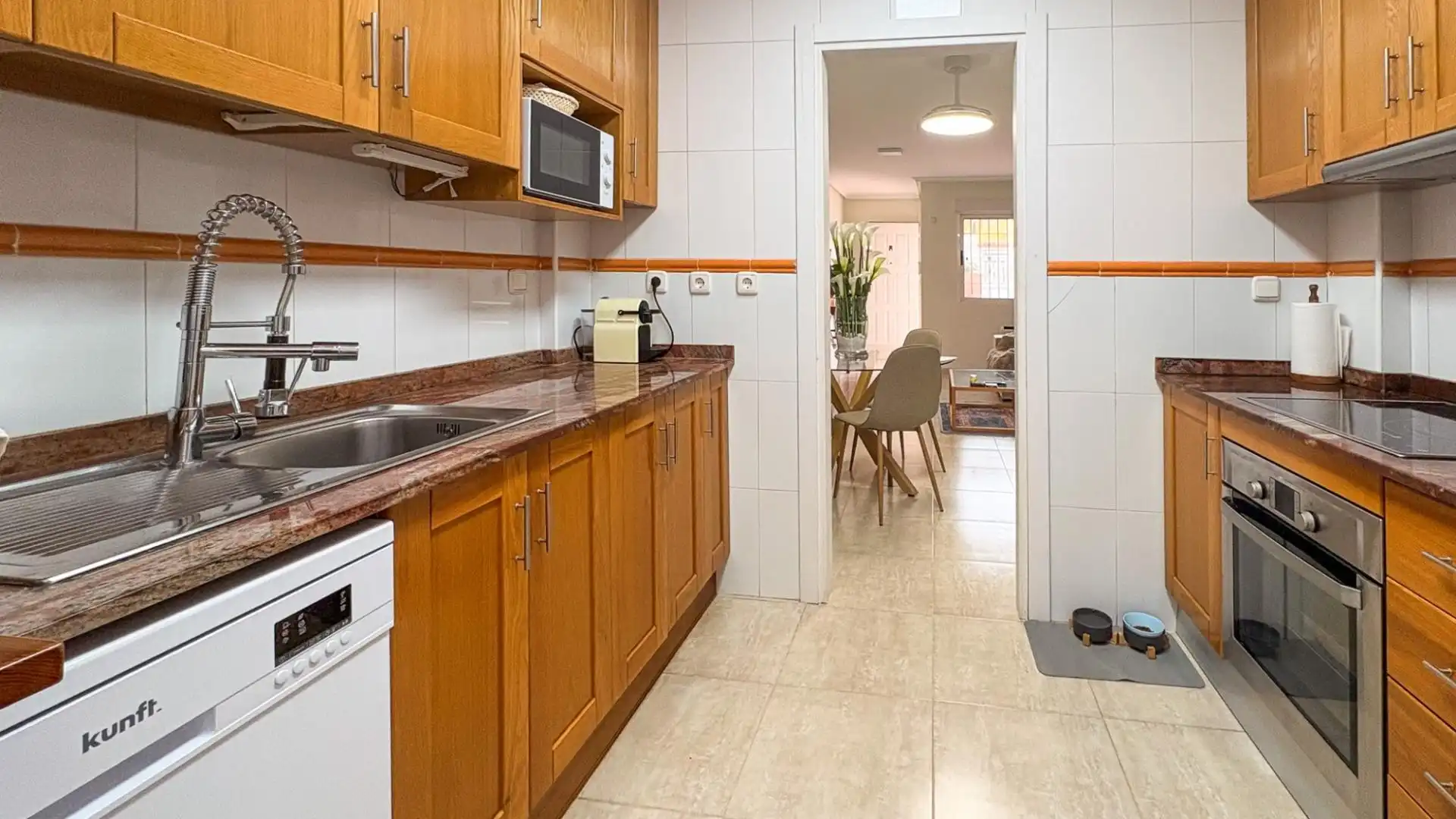 Cocina de Planta baja en venta en Elche / Elx con Calefacción, Jardín privado y Terraza