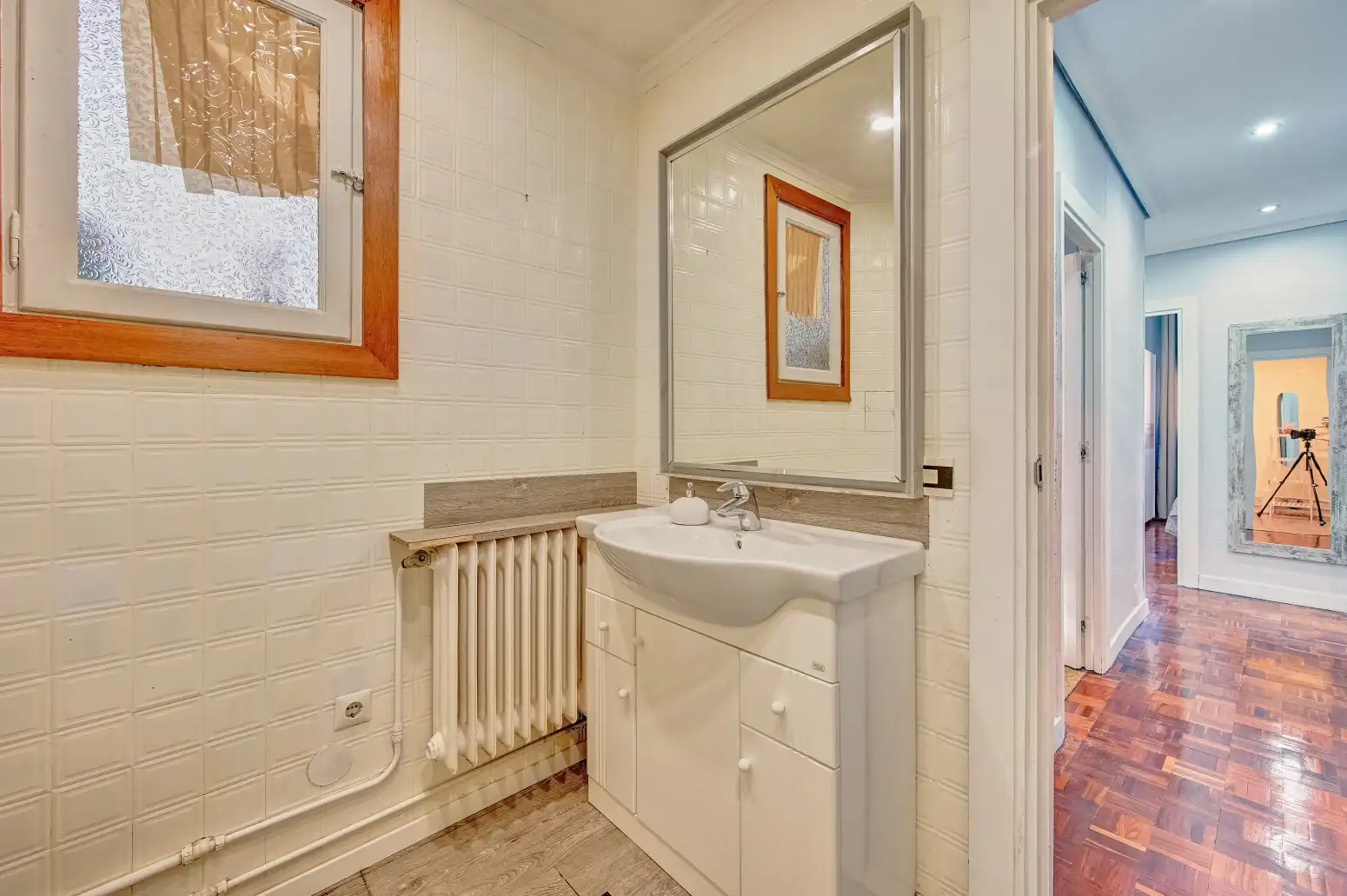 Bathroom of Flat for sale in Burlada / Burlata  with Heating and Parquet flooring