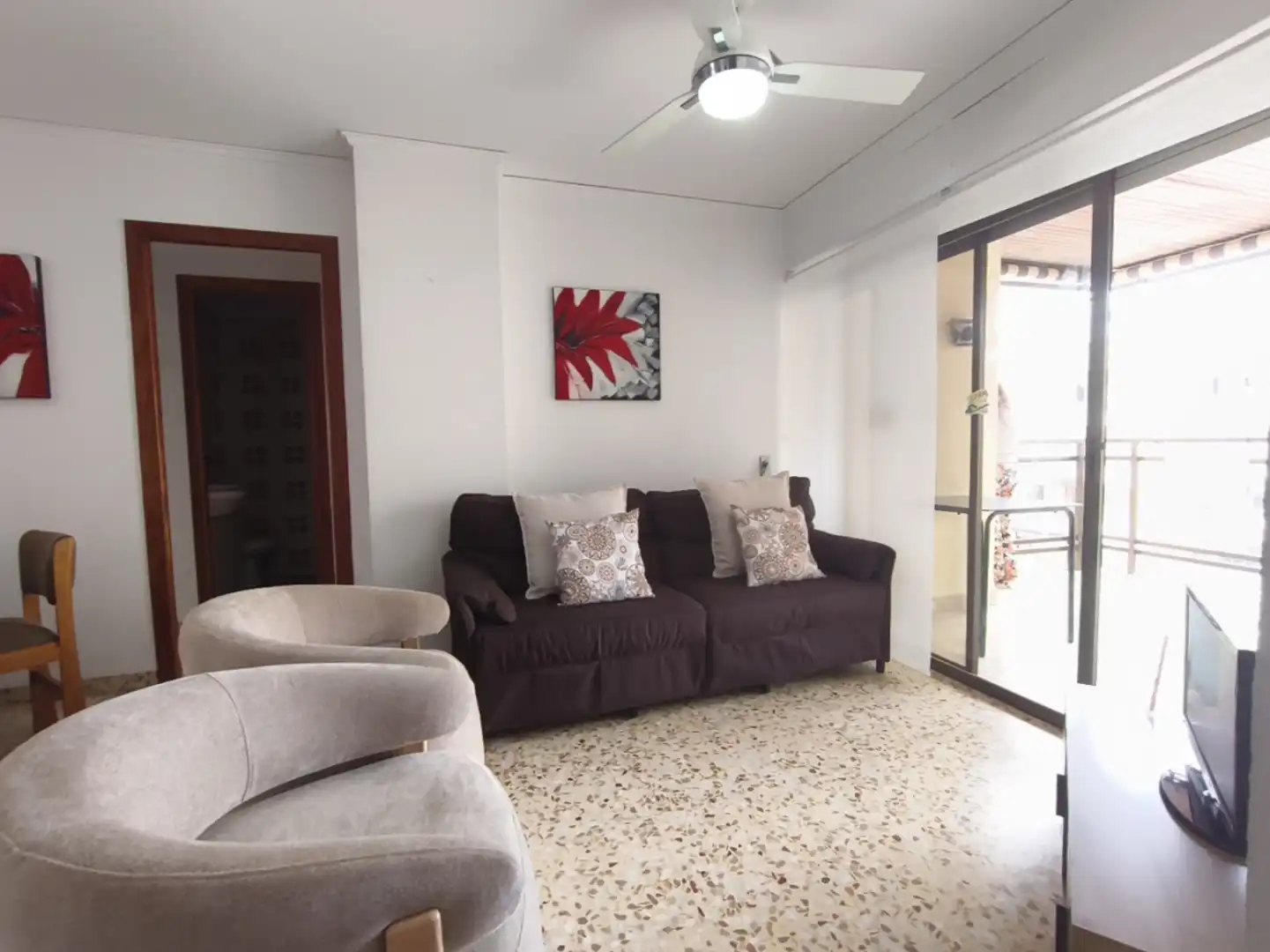 Sala d'estar de Pis de lloguer en Gandia amb Aire condicionat, Calefacció i Terrassa