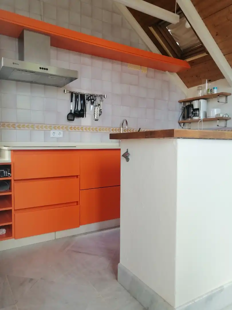 Küche von Loft zur Miete in Sevilla mit Klimaanlage, Heizung und Terrasse