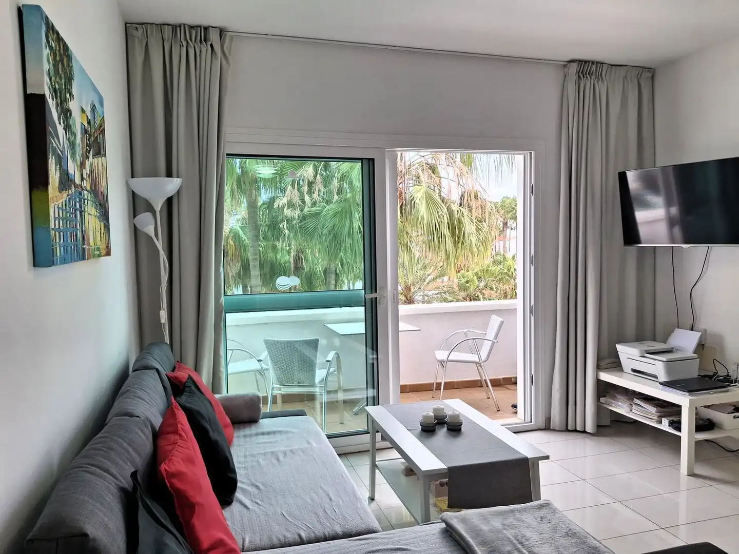 Wohnzimmer von Wohnung zum Verkauf in Pájara mit Privatgarten, Terrasse und Gemeinschaftspool