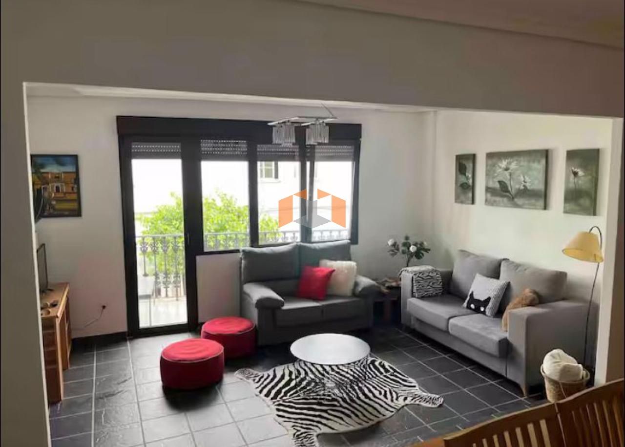 Living room of Flat for sale in Bueu  with Parquet flooring, Terrace and Furnished