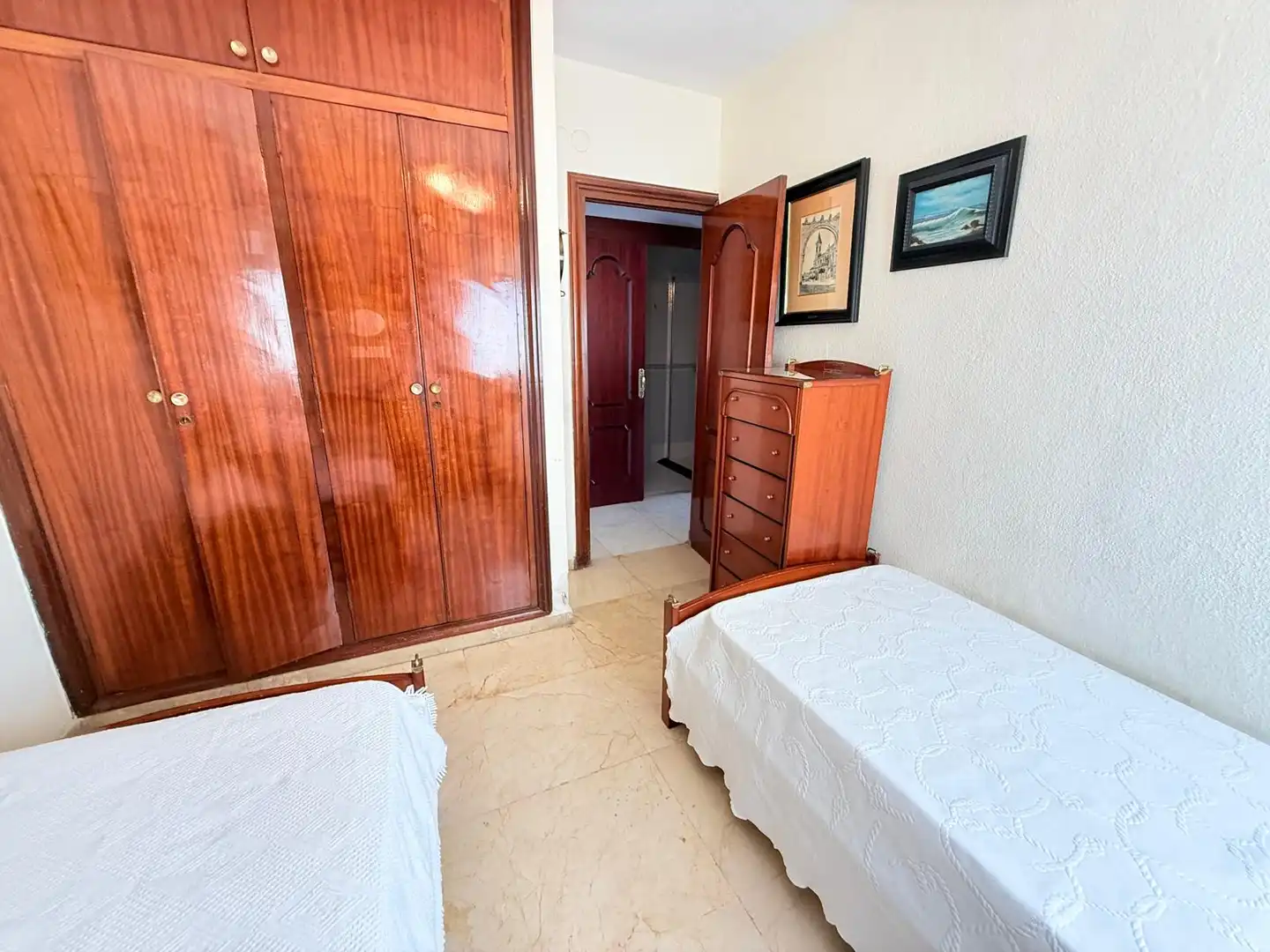 Schlafzimmer von Wohnung zur Miete in Málaga mit Klimaanlage, Terrasse und Möbliert