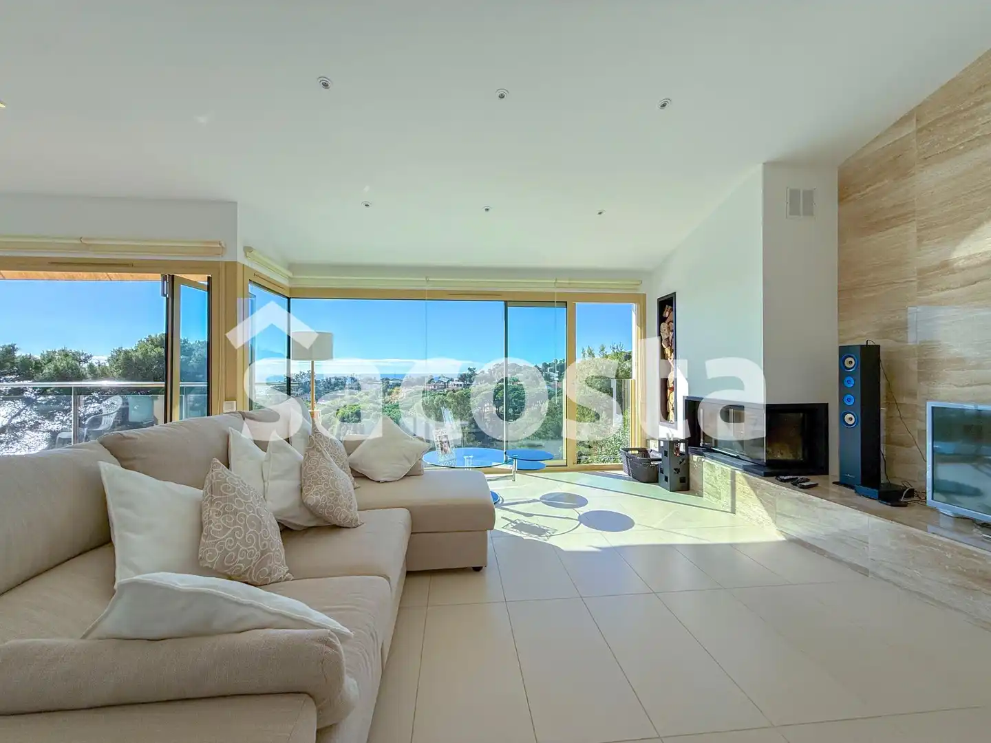 Sala de estar de Casa o chalet en venta en Blanes con Terraza, Piscina y Amueblado