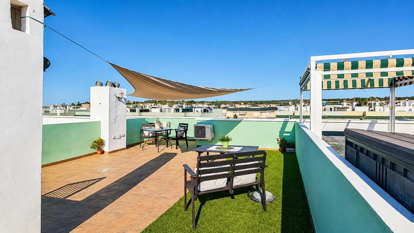 Terraza de Casa adosada en venta en Santa Pola con Aire acondicionado, Jardín privado y Terraza