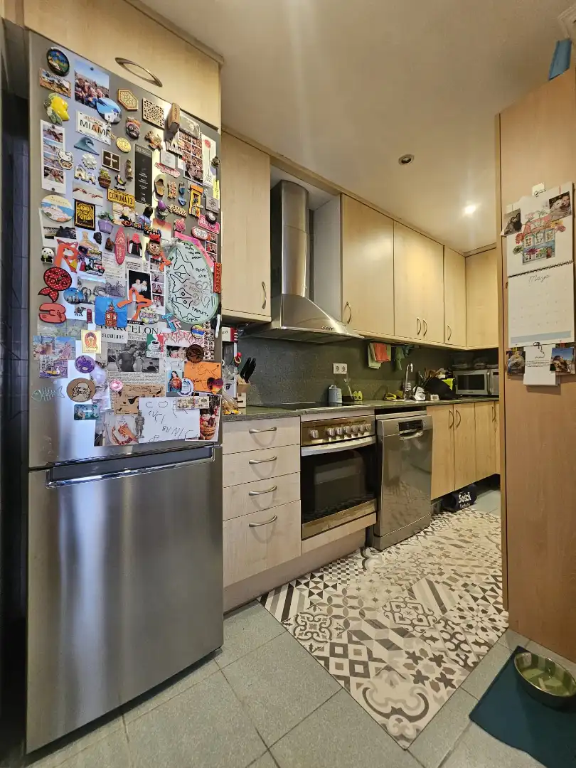 Cocina de Piso en venta en Barcelona con Parquet, Amueblado y Horno