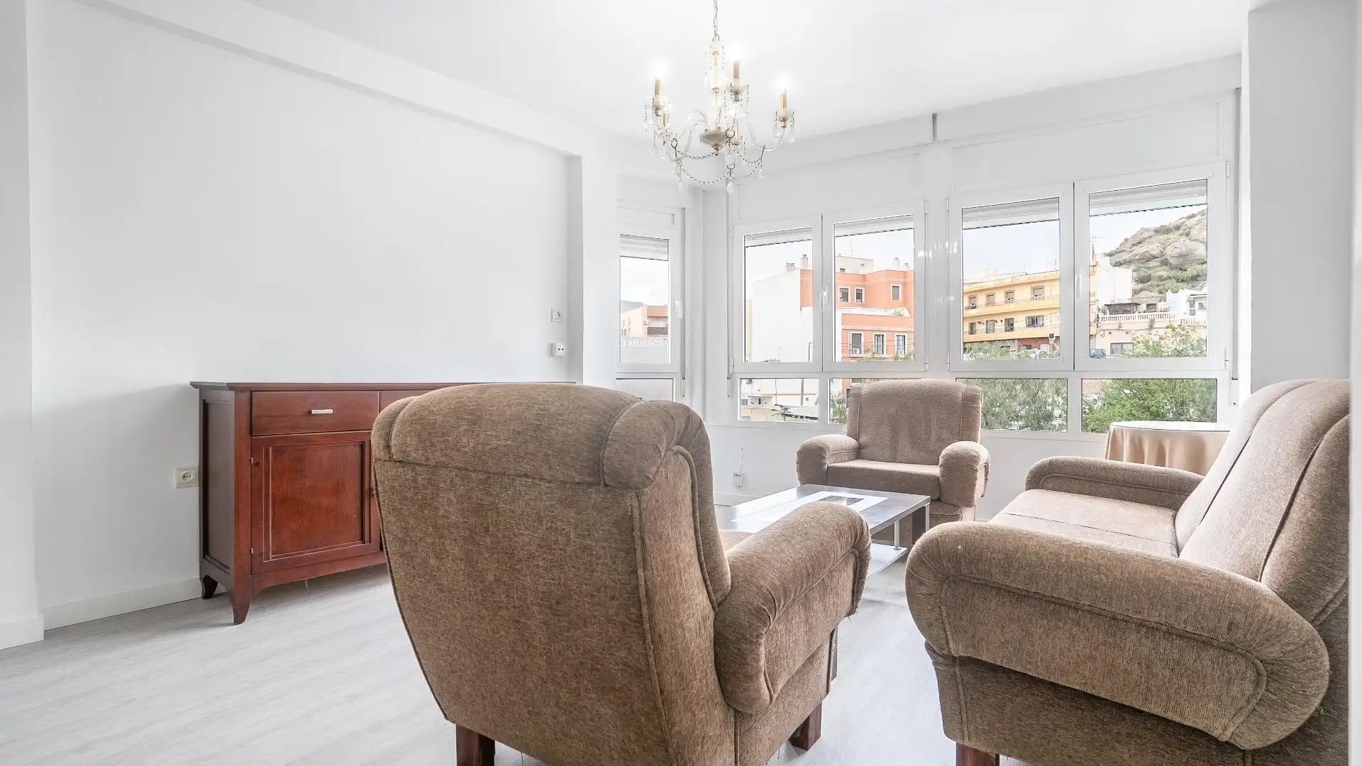 Sala de estar de Casa o chalet en venta en Huércal de Almería con Aire acondicionado, Terraza y Amueblado