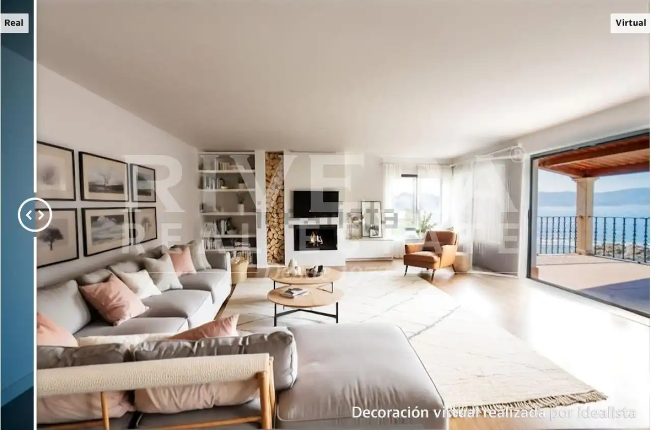 Sala de estar de Piso en venta en Sanxenxo con Calefacción y Terraza