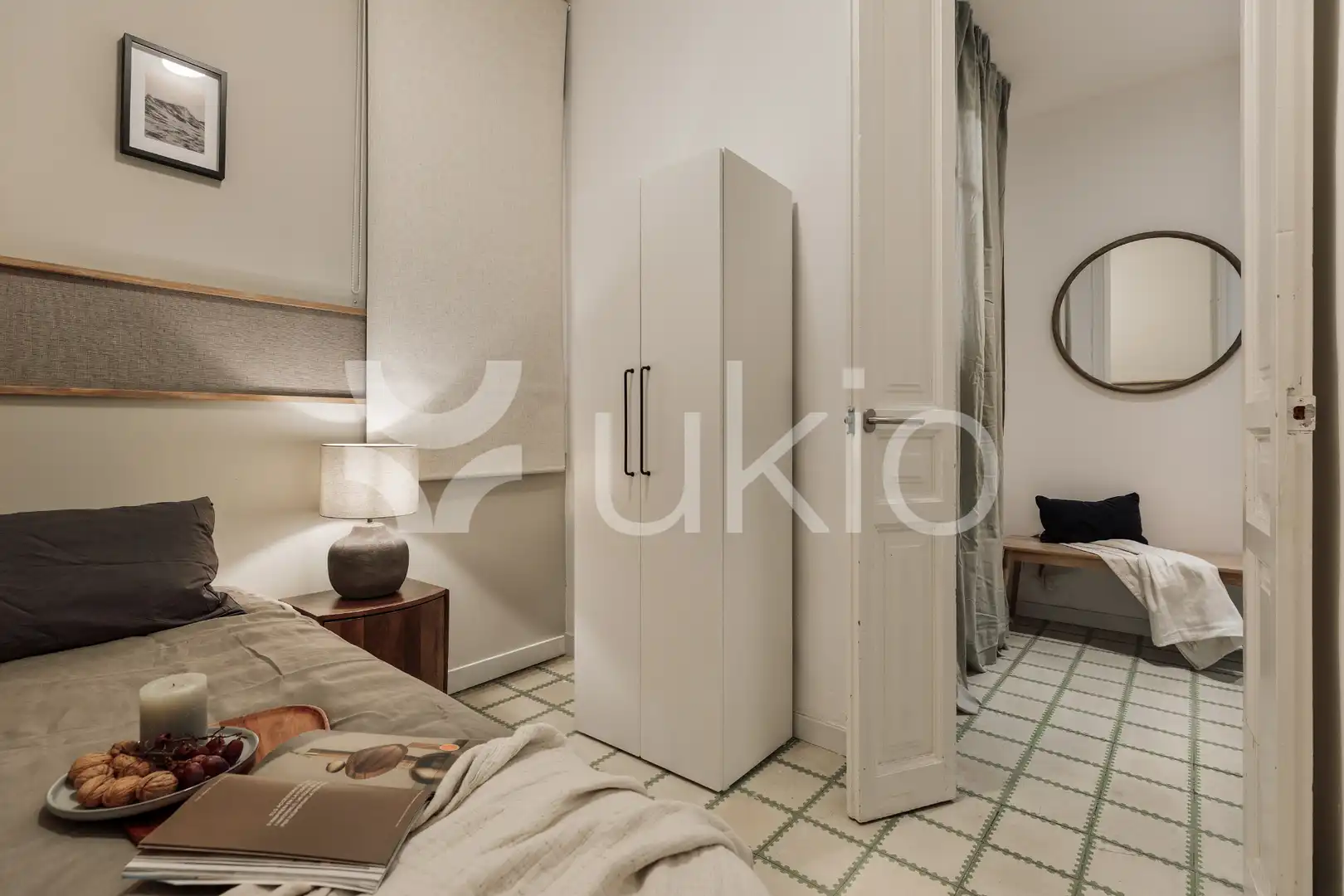 Habitación de Apartamento de alquiler en Barcelona con Aire acondicionado, Calefacción y Amueblado