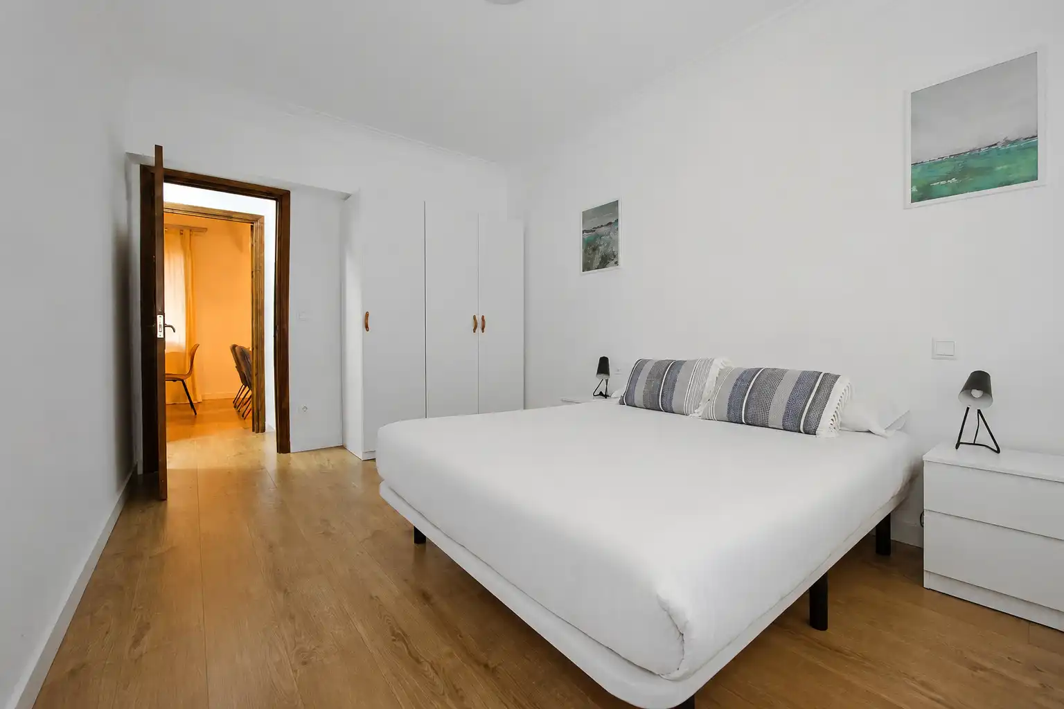 Bedroom of Flat for rent in Santander  with Heating, Terrace and Furnished