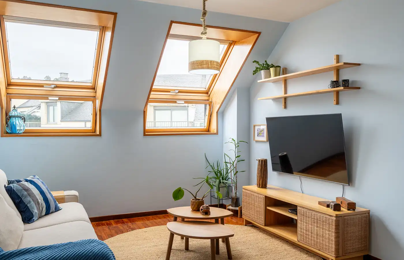 Wohnzimmer von Maisonette zum Verkauf in A Coruña Capital  mit Parkett, Ofen und Waschmaschine