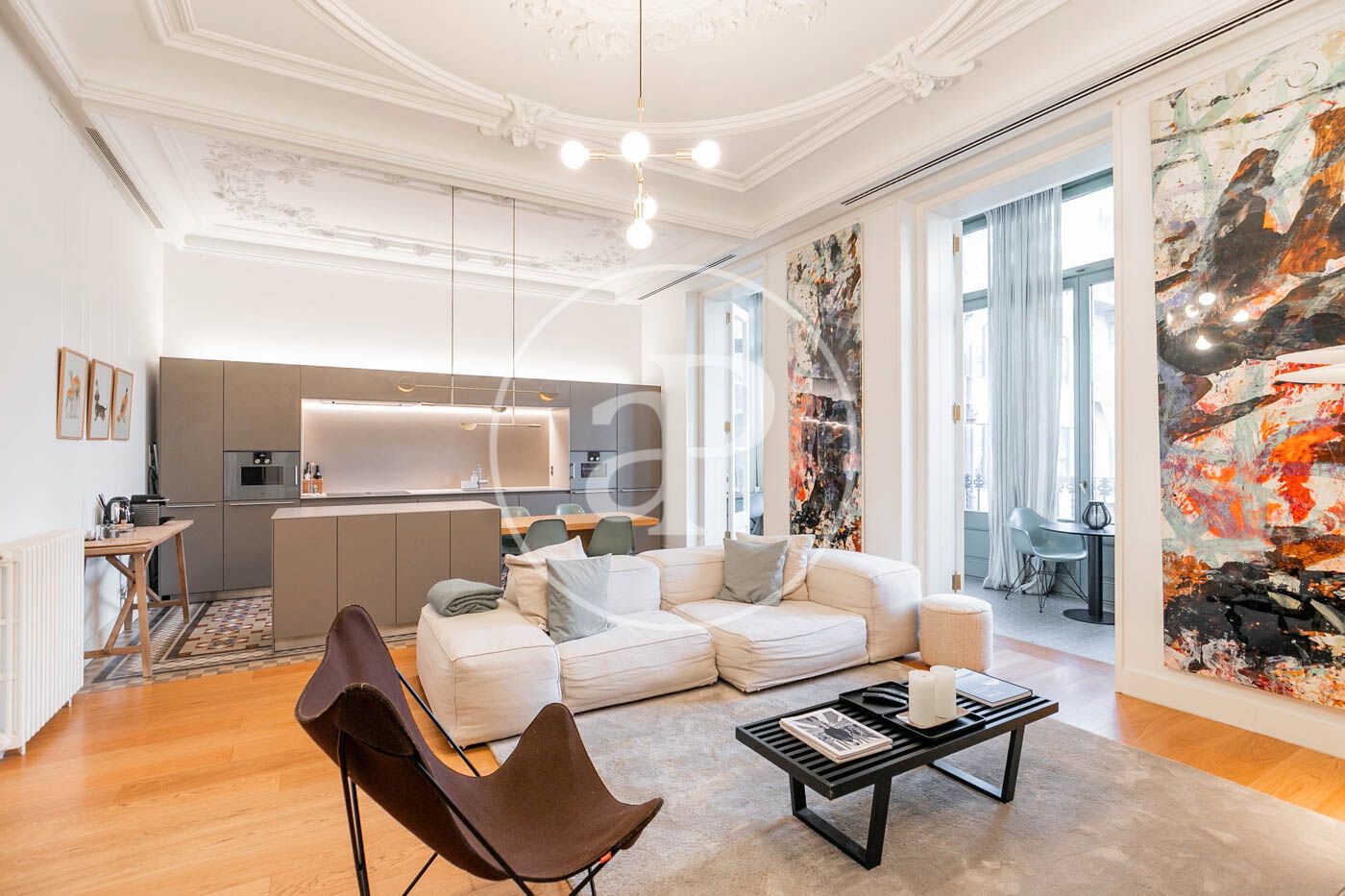 Living room of Flat to rent in  Barcelona Capital  with Air Conditioner, Heating and Terrace