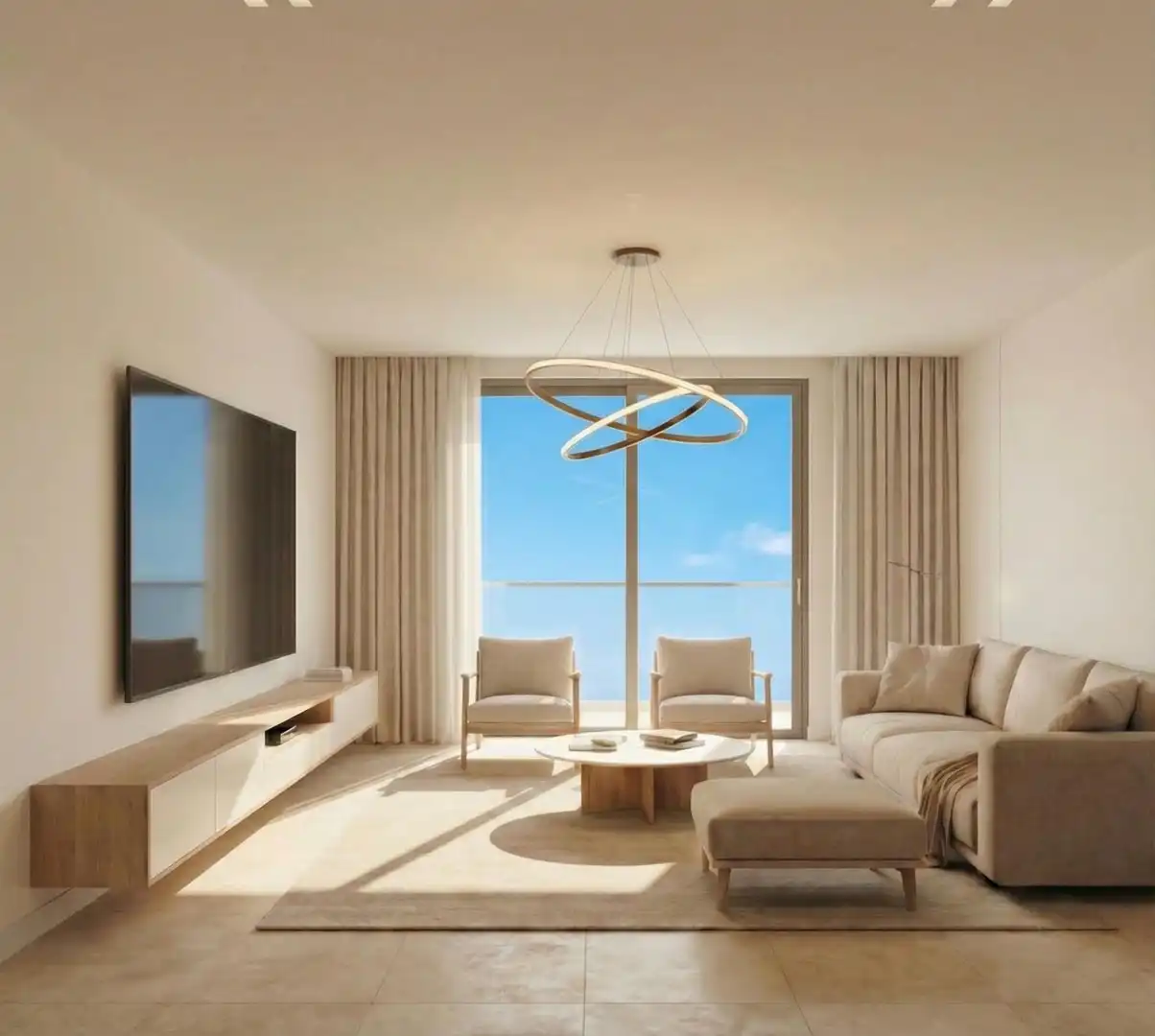 Sala de estar de Ático en venta en Gualchos con Aire acondicionado, Terraza y Piscina comunitaria