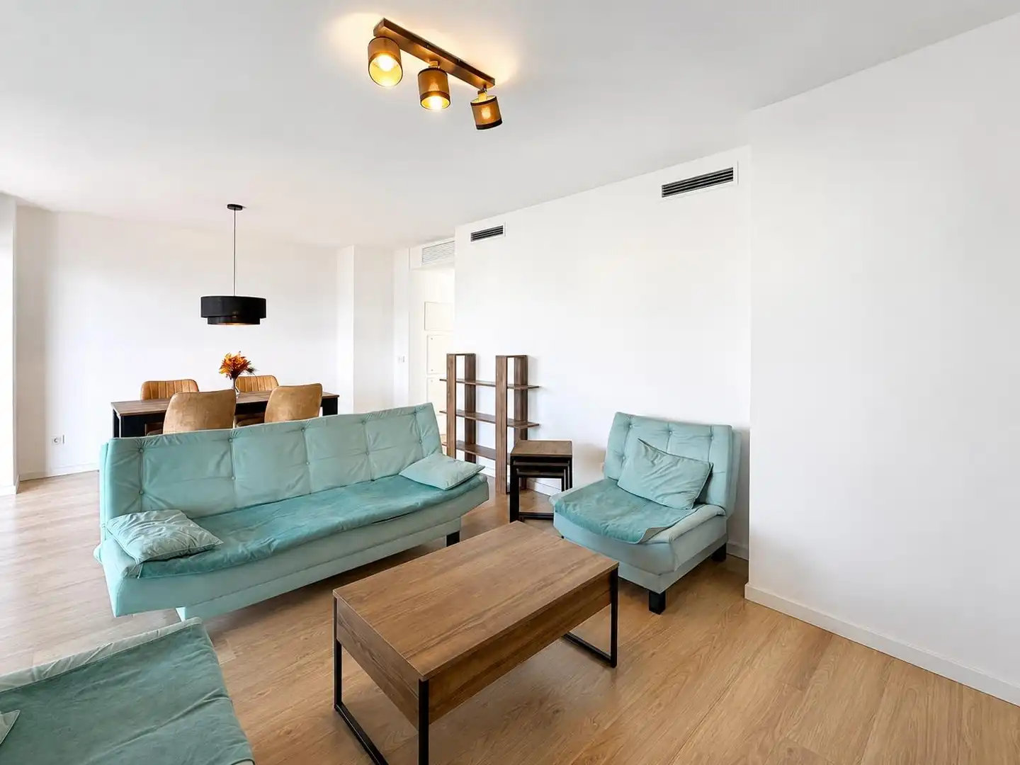 Wohnzimmer von Wohnung zur Miete in Valencia mit Klimaanlage, Terrasse und Balkon