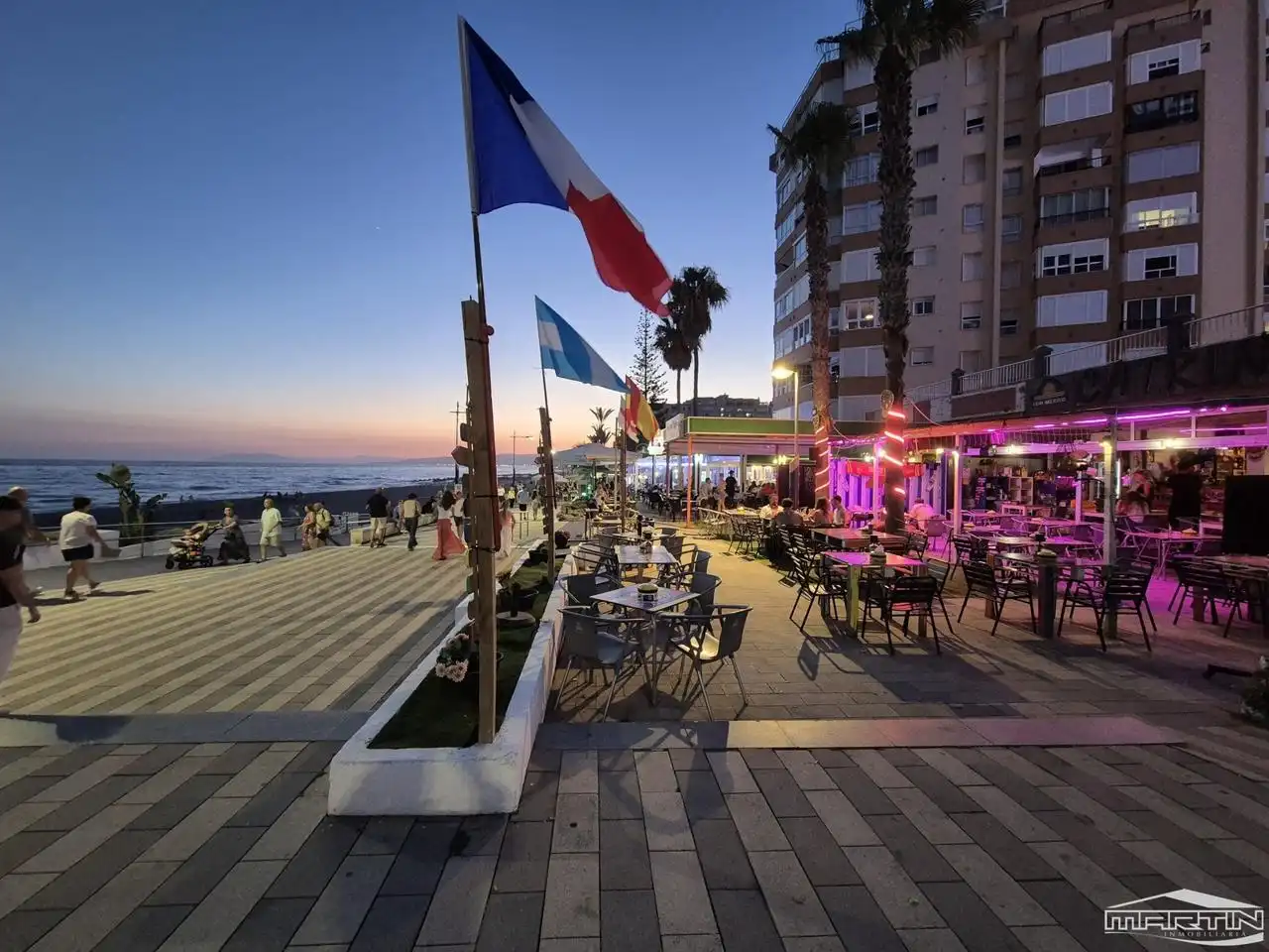Terraza de Estudio de alquiler en Torrox con Aire acondicionado, Trastero y Piscina