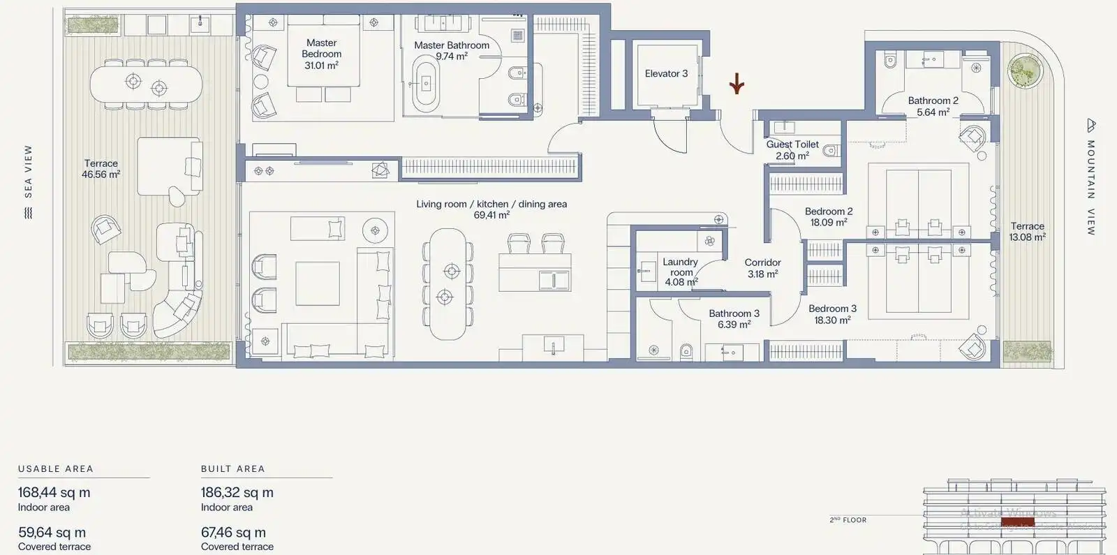 Apartment with lift for sale in Punta Plata, imagen 26
