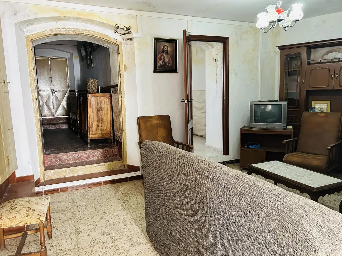 Sala d'estar de Casa adosada en venda en Las Navas de la Concepción