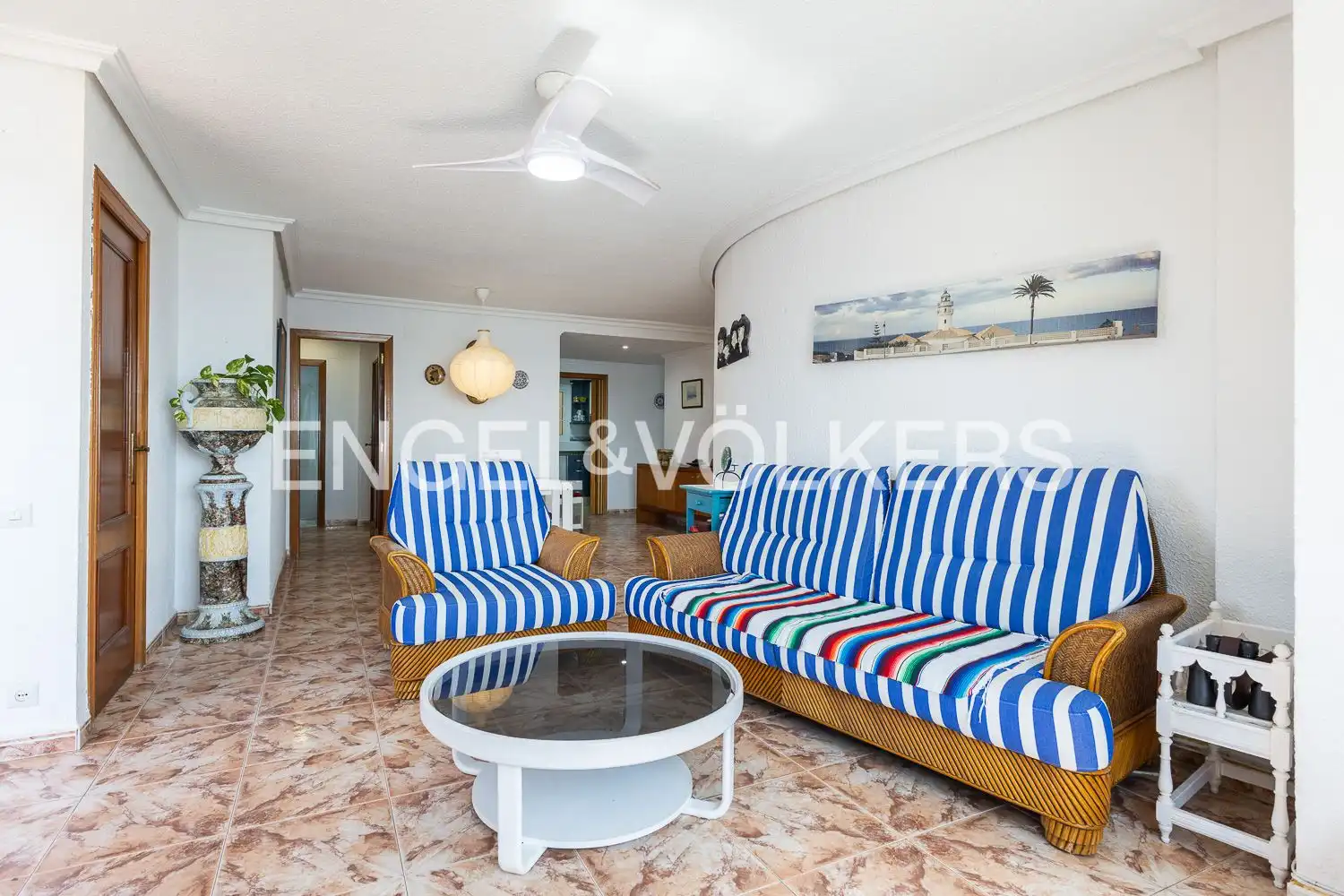 Sala de estar de Piso de alquiler en Cullera con Aire acondicionado, Calefacción y Terraza