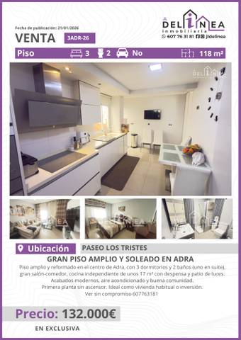 Piso en Venta en PASEO DE LOS TRISTES en Adra