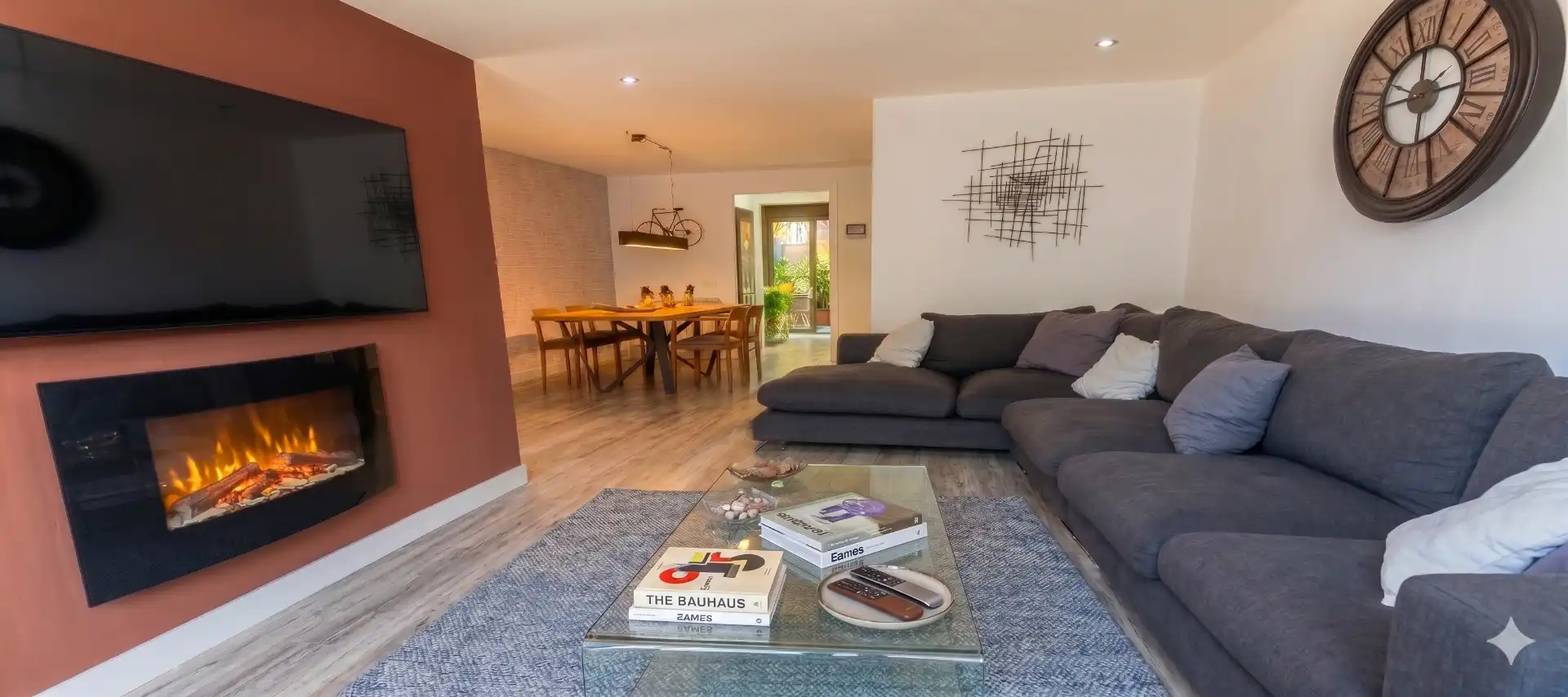 Wohnzimmer von Haus oder Chalet zum Verkauf in Sant Andreu de Llavaneres mit Klimaanlage, Heizung und Privatgarten