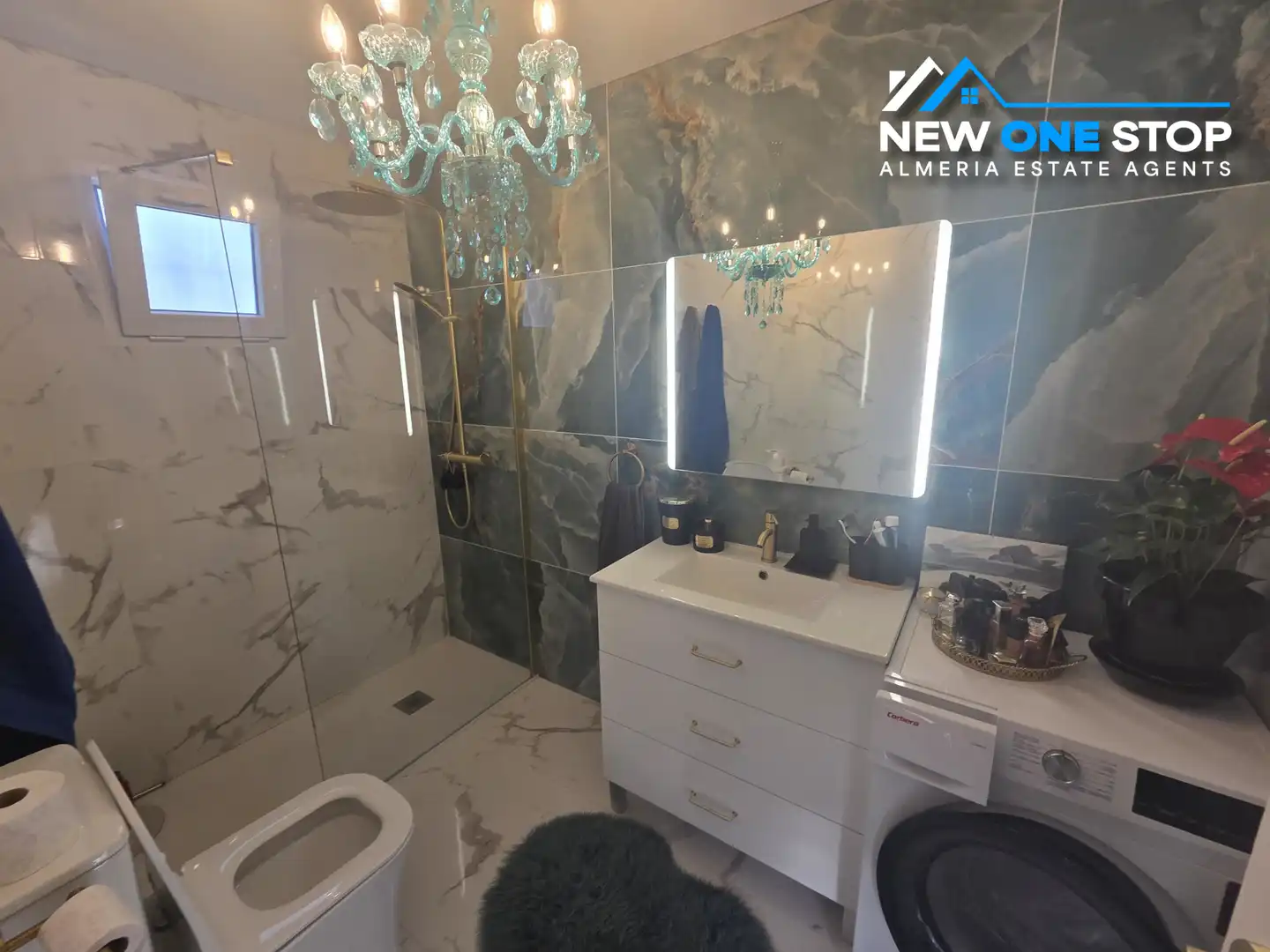 Bany de Apartament en venda en Mojácar amb Aire condicionat, Calefacció i Jardí privat