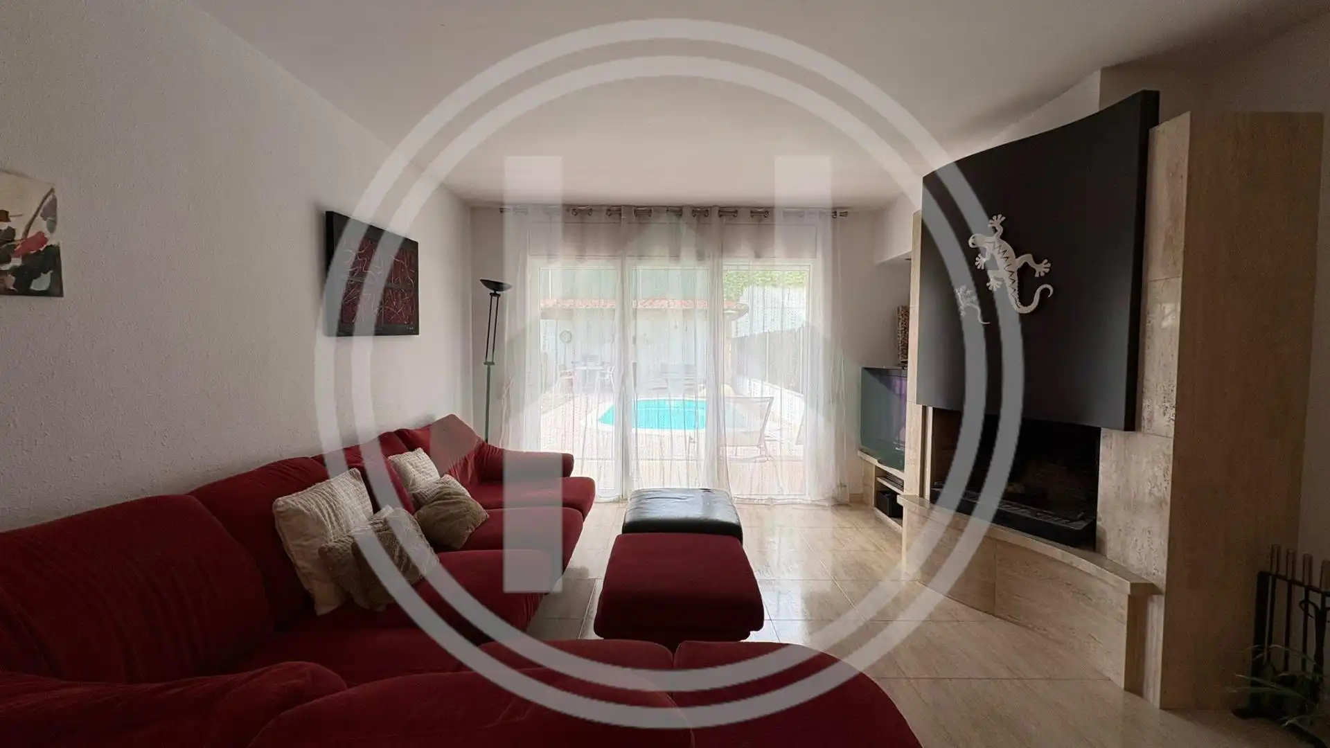 Wohnzimmer von Haus oder Chalet zum Verkauf in Cardedeu mit Heizung, Privatgarten und Terrasse