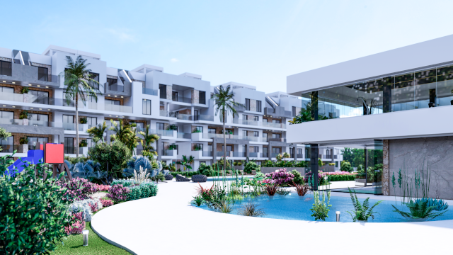 Exterior view of Apartment for sale in Guardamar del Segura  with Air Conditioner, Private garden and Storage room