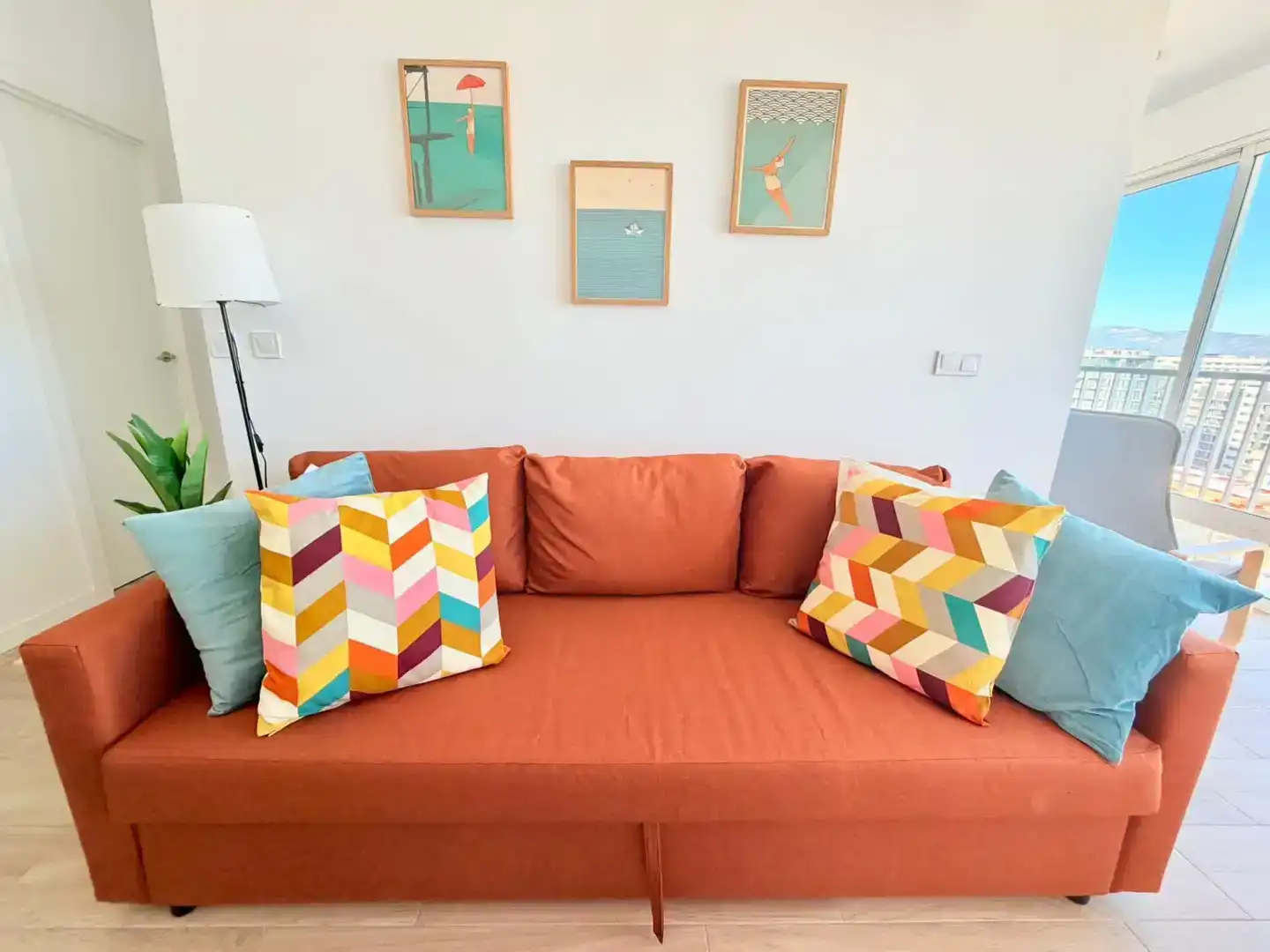Living room of Flat for rent in Gandia  with Air Conditioner, Swimming Pool and Balcony