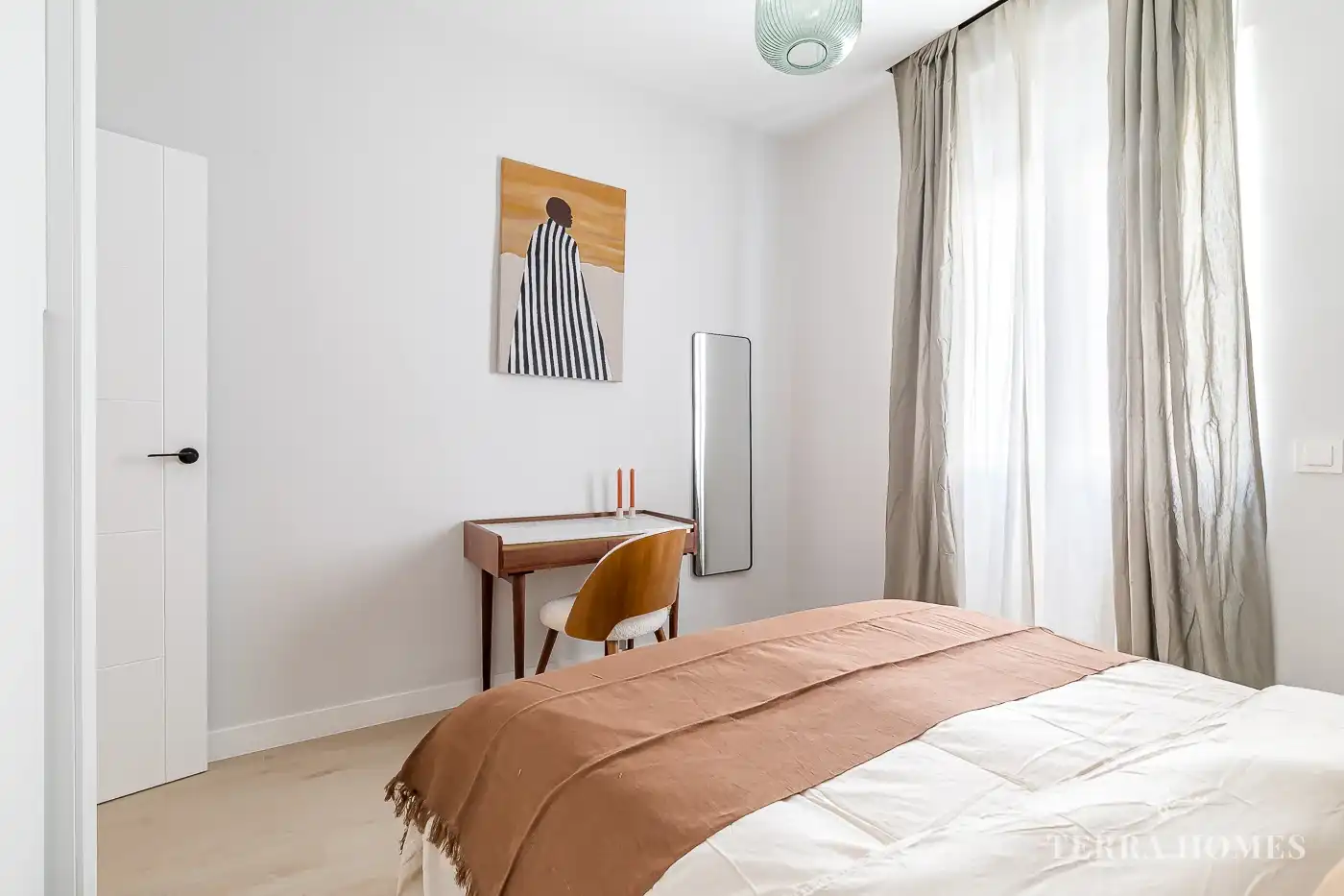 Habitación de Apartamento de alquiler en Madrid con Aire acondicionado, Amueblado y Internet