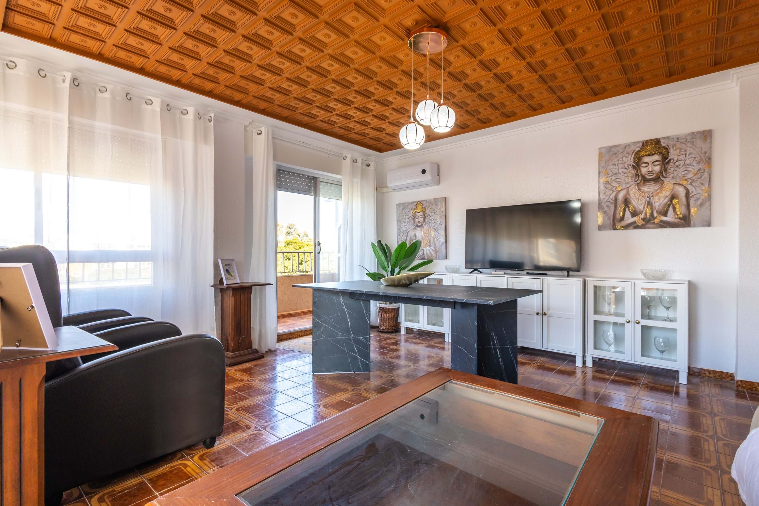 Wohnzimmer von Wohnung zum Verkauf in Torrevieja mit Klimaanlage und Terrasse