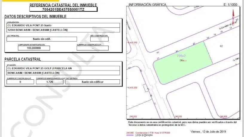 Residential land for sale in Calle Eduardo Vila Pont