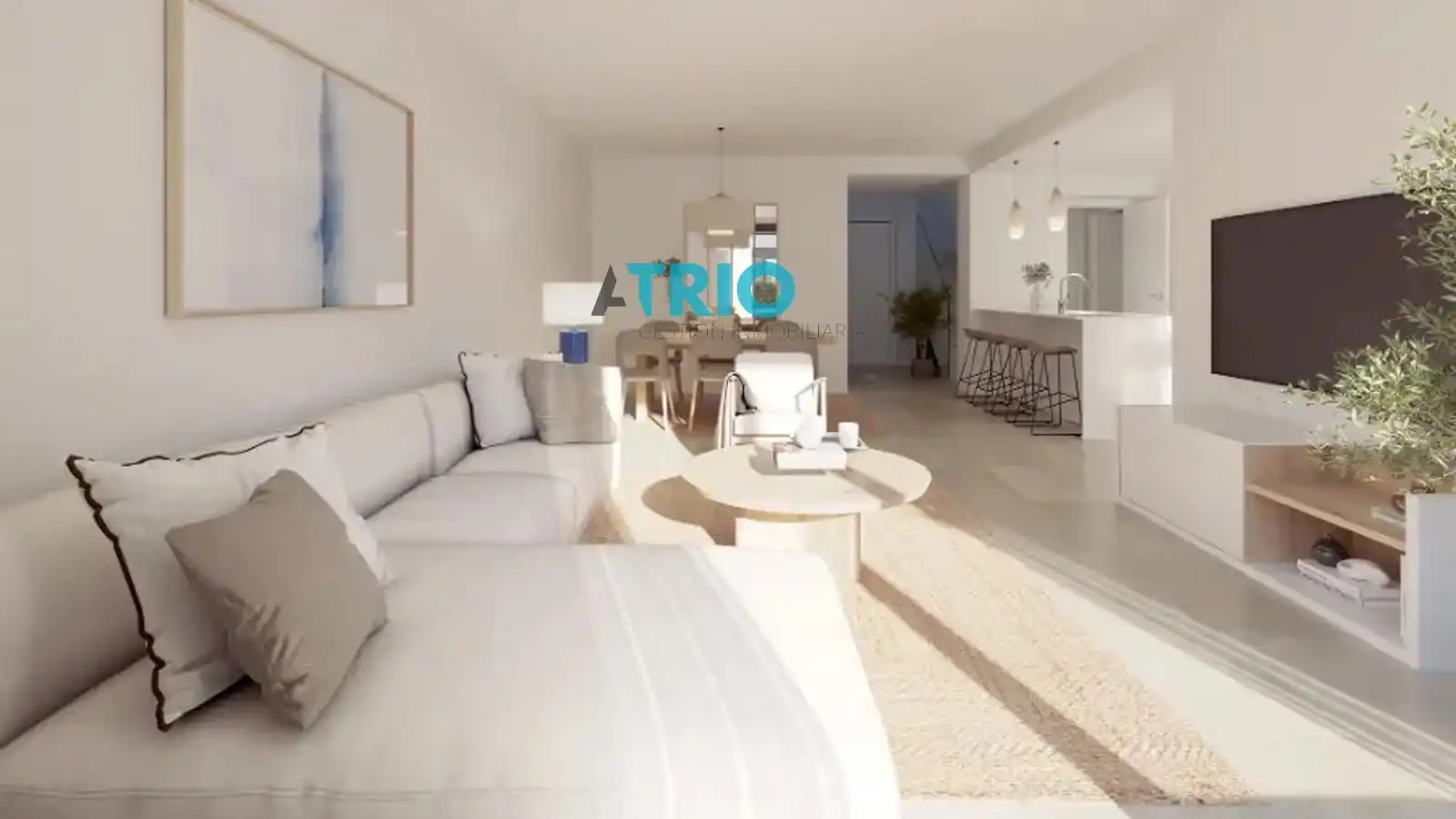 Wohnzimmer von Einfamilien-Reihenhaus zum Verkauf in  Palma de Mallorca mit Klimaanlage, Heizung und Terrasse