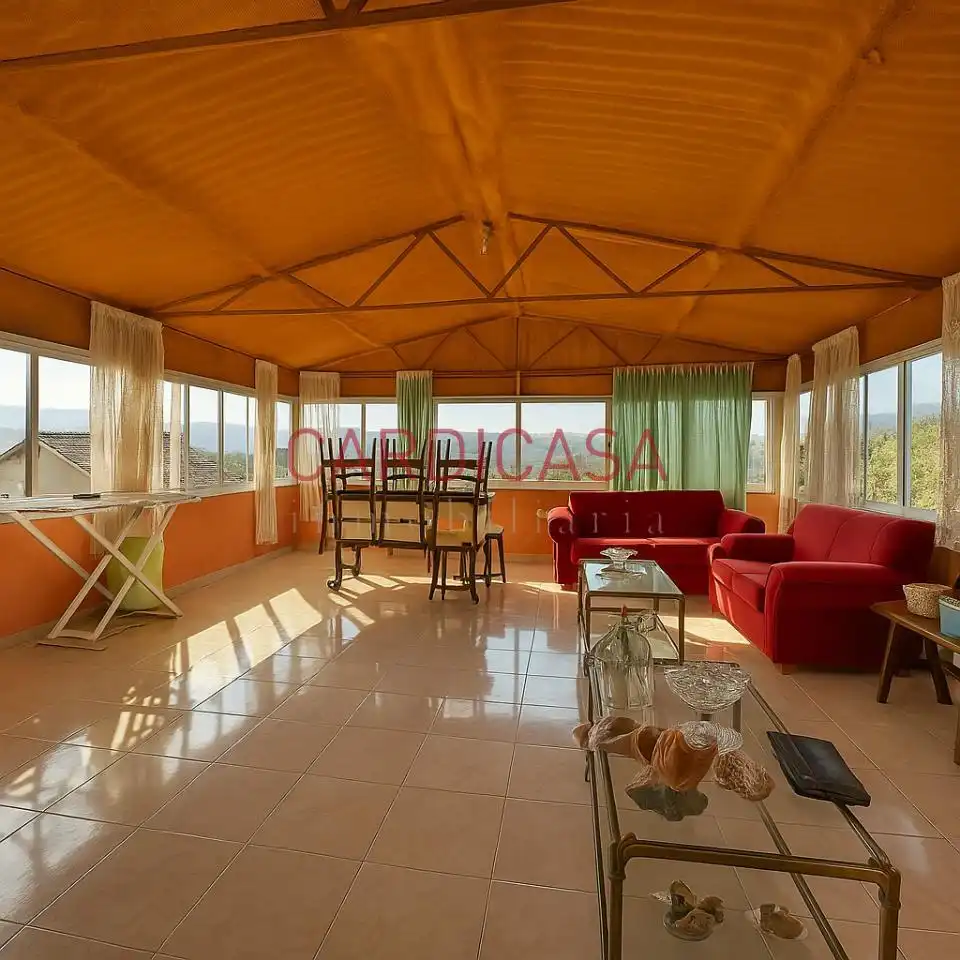 Sala d'estar de Casa o xalet en venda en Vilaboa amb Calefacció, Jardí privat i Terrassa