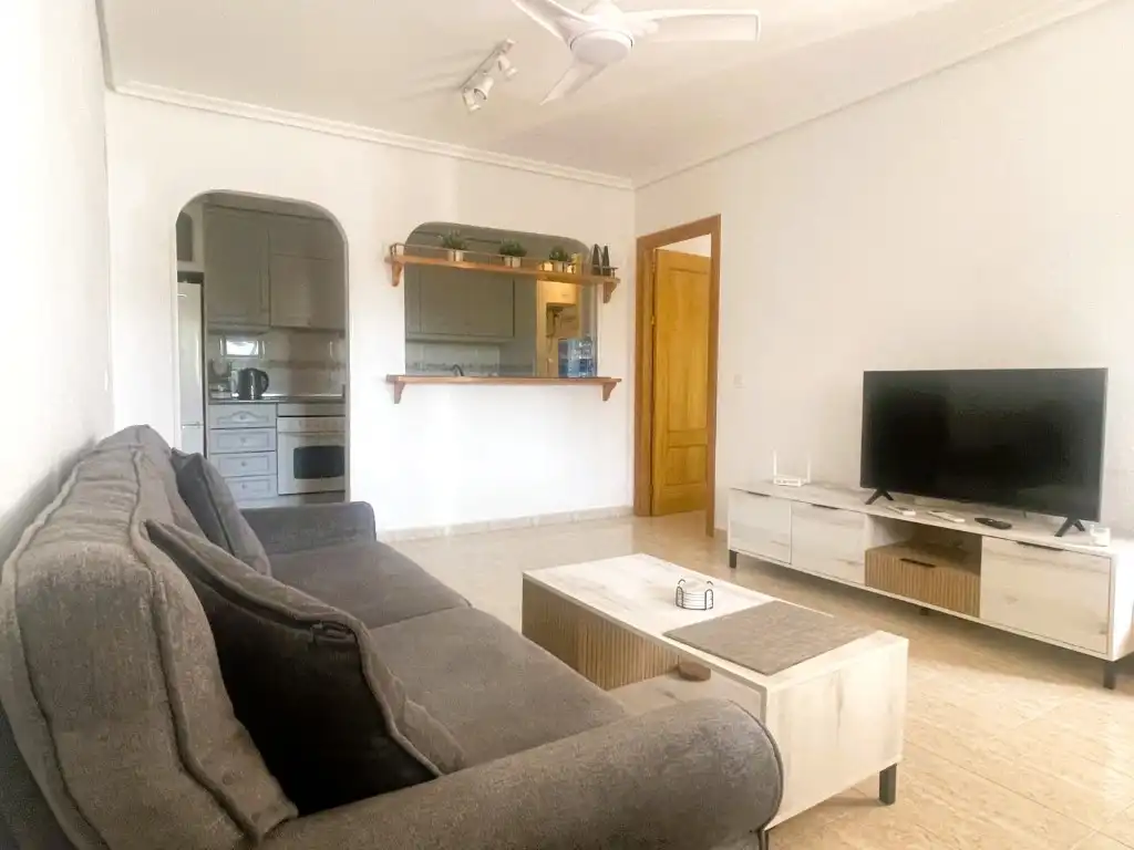 Living room of Apartments for sale in Vera  with Air Conditioner, Terrace and Furnished