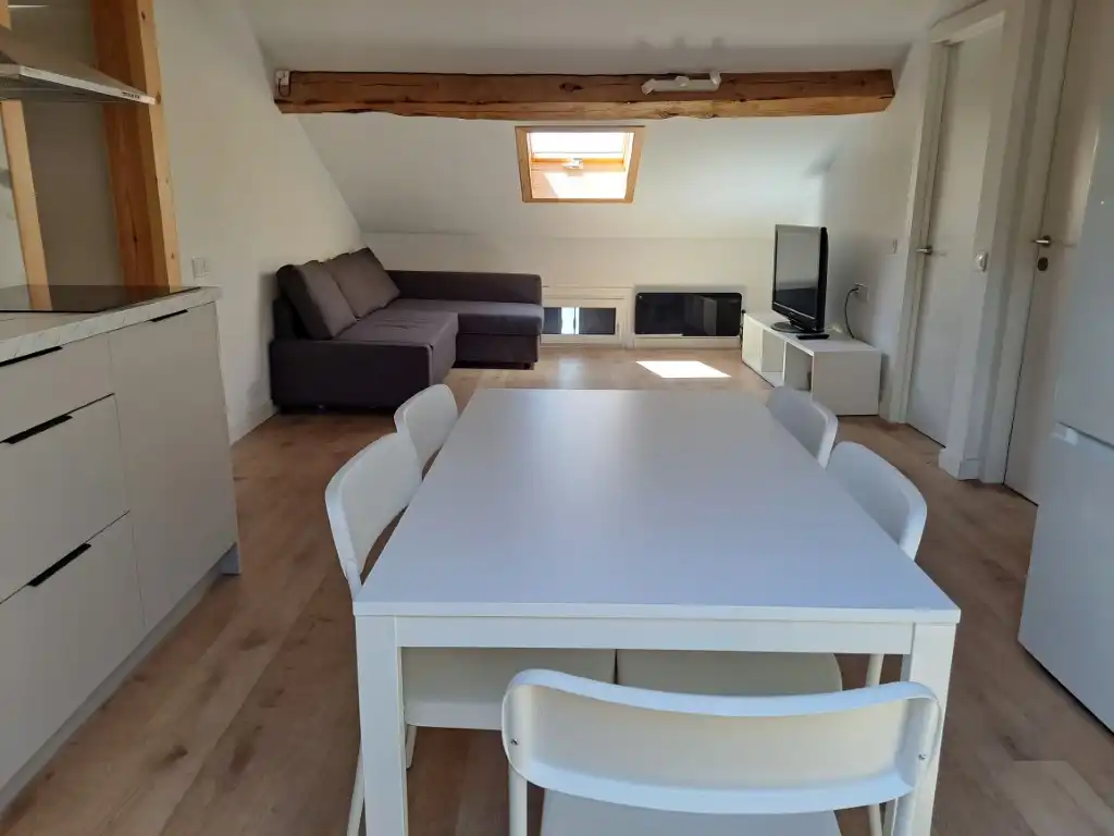 Sala d'estar de Àtic de lloguer en Osséja amb Calefacció, Parquet i Traster